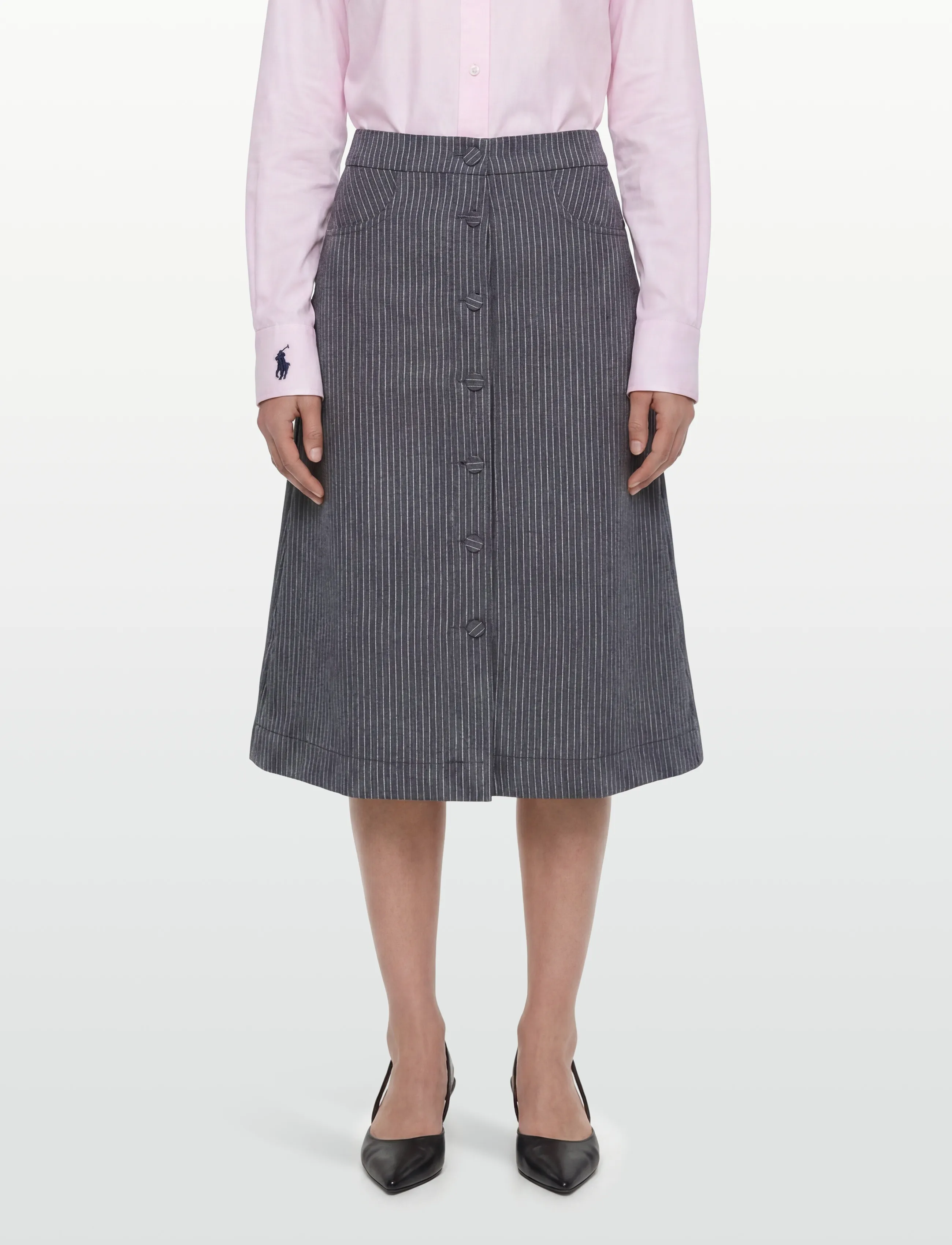 nué notes - Palmer Skirt - jupes midi - 499 navy - 3