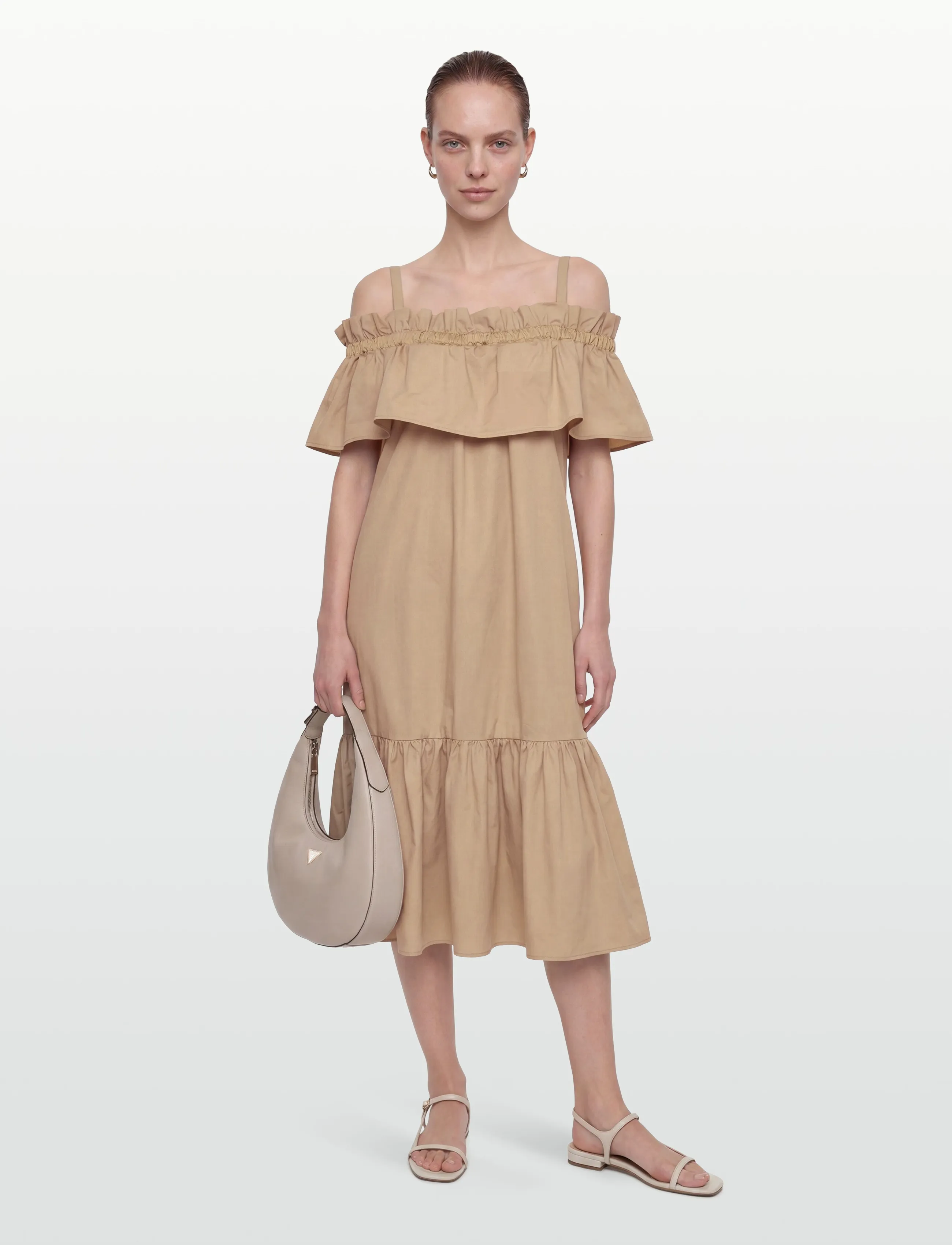 nué notes Fernandina Dress - Midikleider - 153 INCENSE / beige