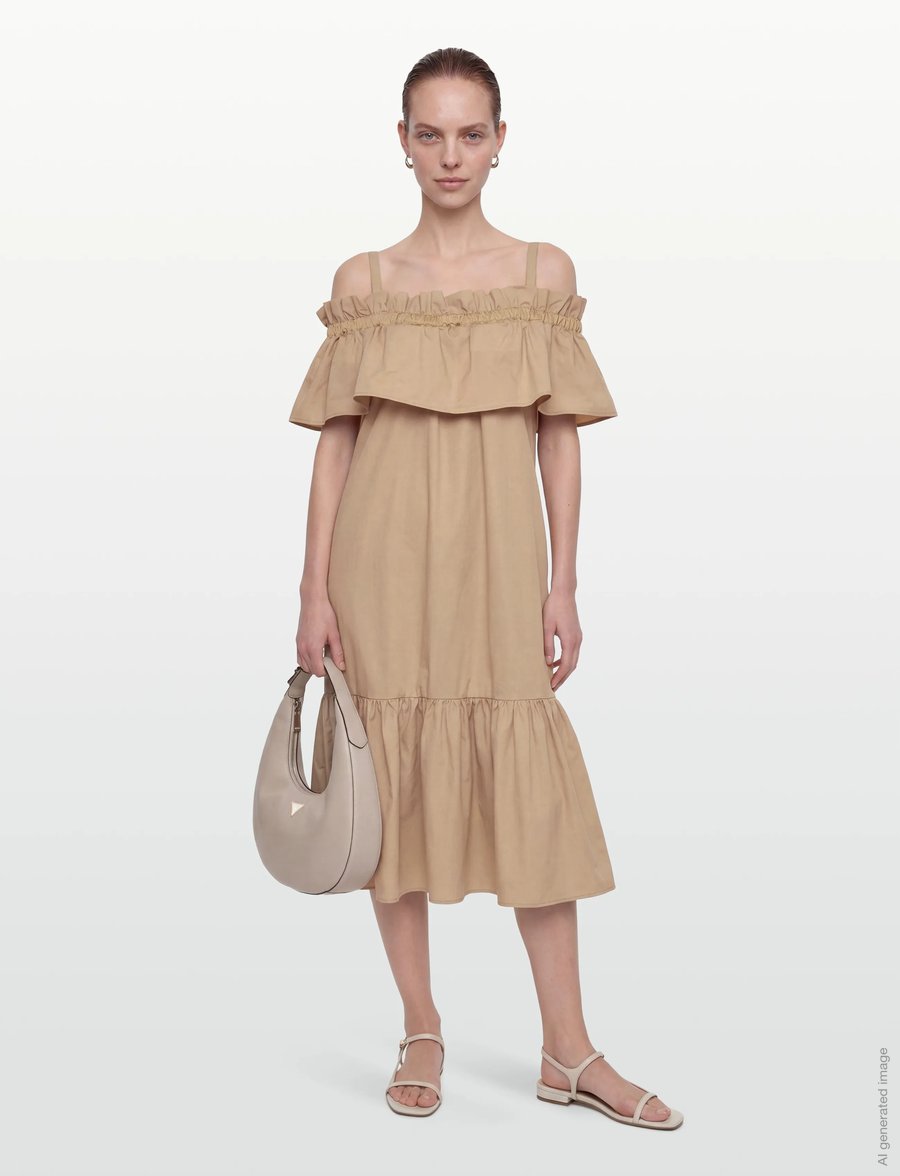nué notes - Fernandina Dress - midikleider - 153 incense - 0
