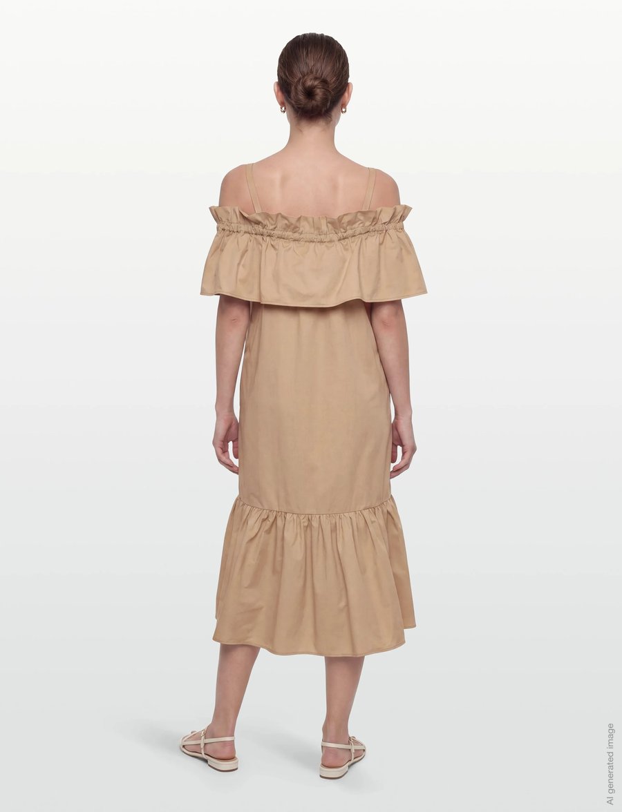 nué notes - Fernandina Dress - midikleider - 153 incense - 4