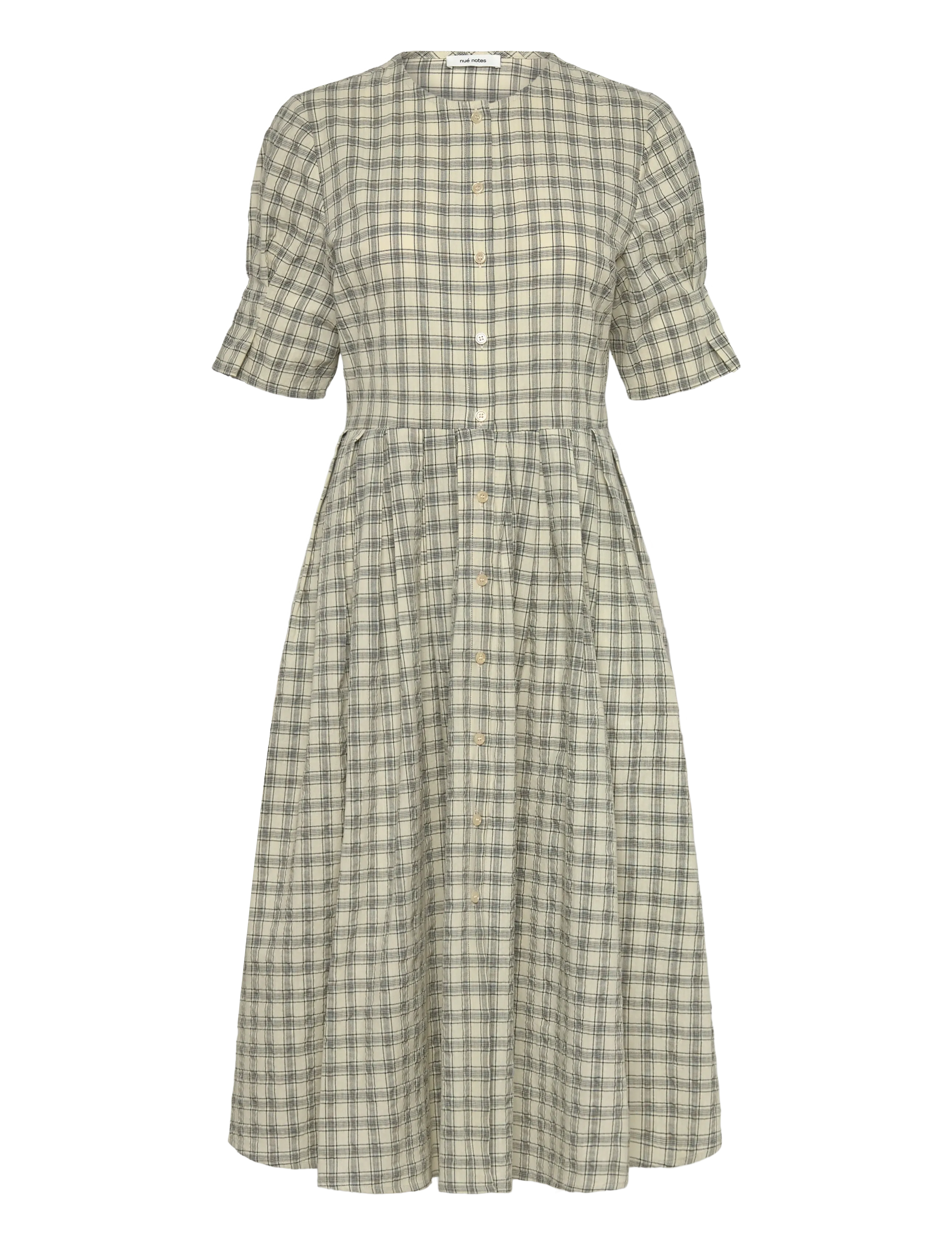 nué notes Savannah Dress - nué notes - 918 PARCHMENT CHECK / cream