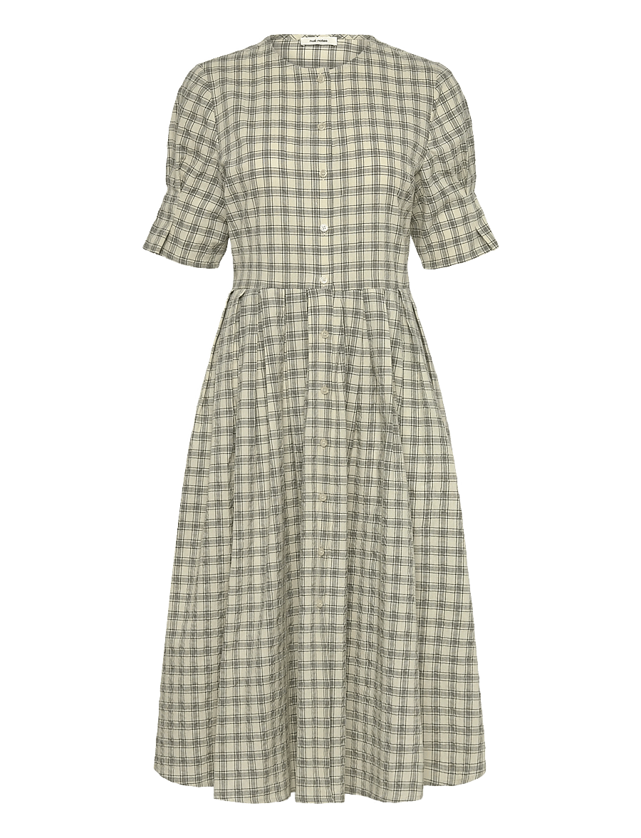 nué notes - Savannah Dress - särkkleidid - 918 parchment check - 1