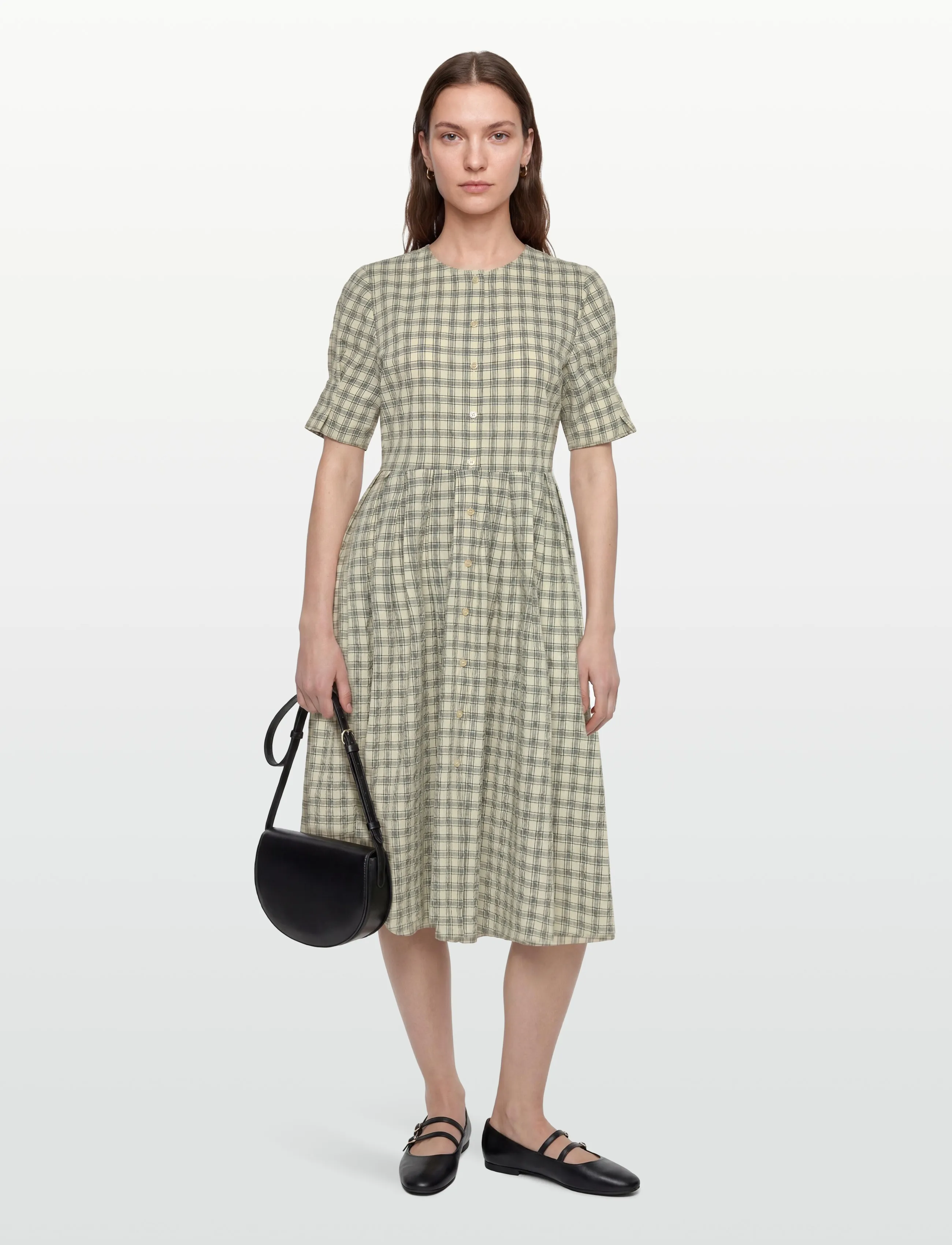 nué notes Savannah Dress - Moetrendid - 918 PARCHMENT CHECK / cream
