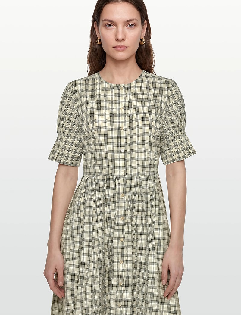 nué notes - Savannah Dress - hemdkleider - 918 parchment check - 3