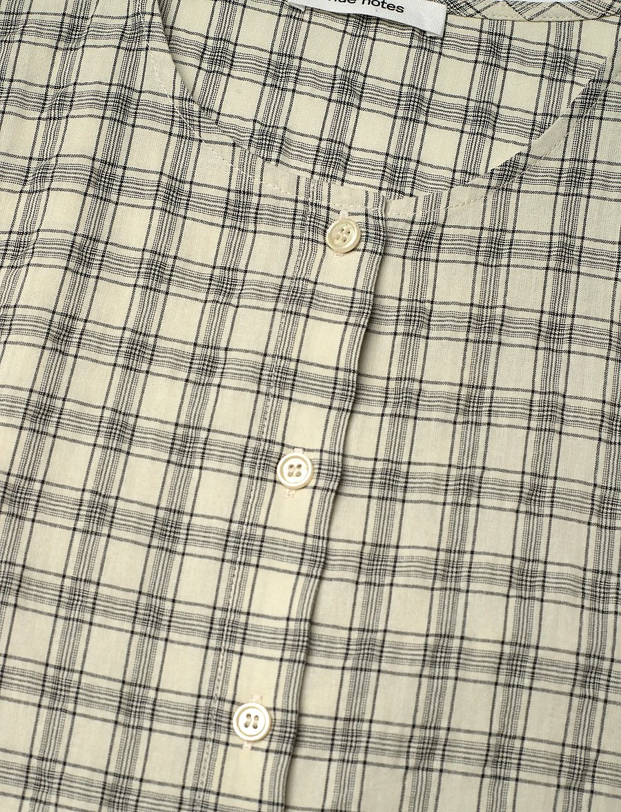 nué notes - Savannah Dress - särkkleidid - 918 parchment check - 5