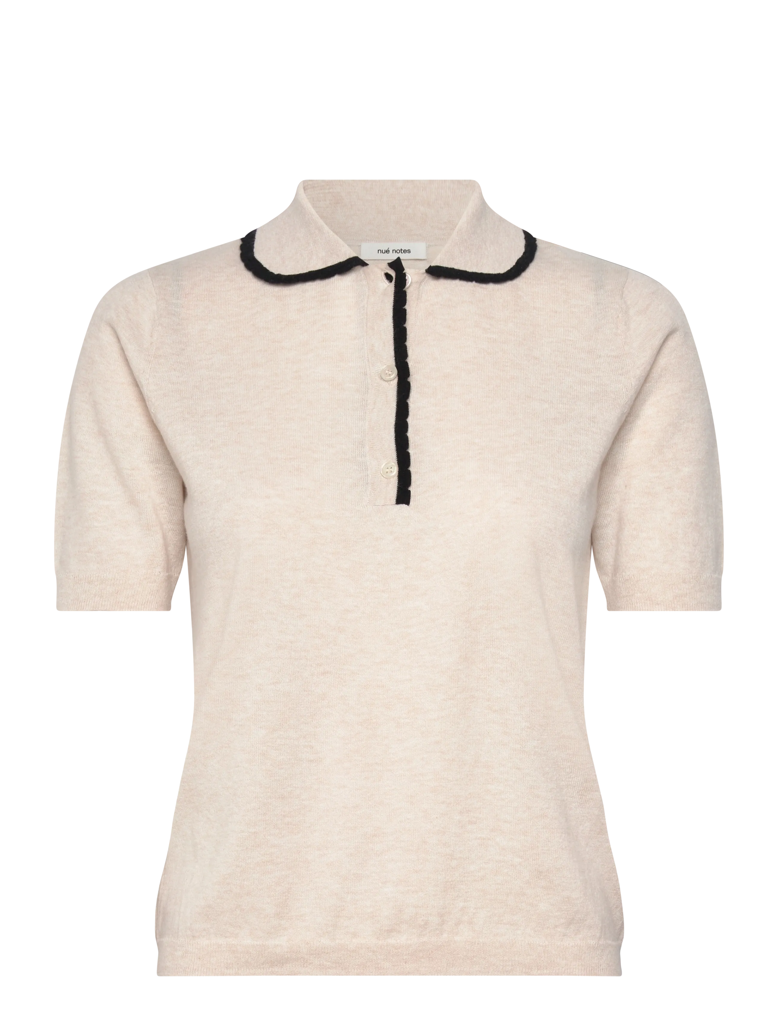 NUÉ NOTES Ocean Poloshirt Cream - XS - Damen