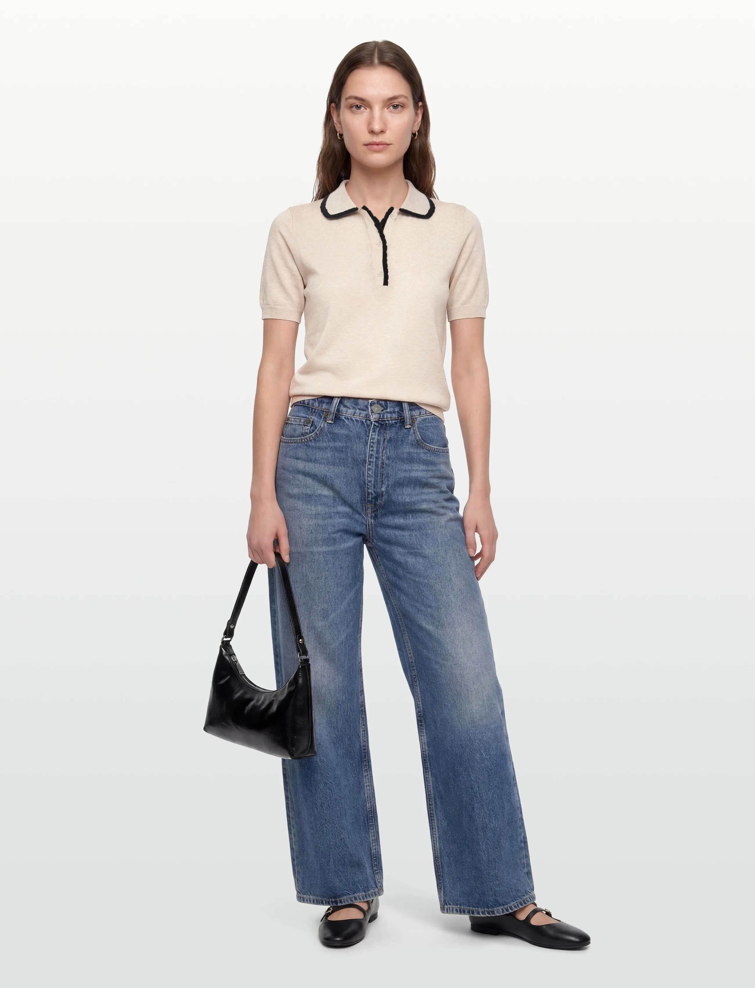 nué notes Ocean Poloshirt - T-särgid ja alussärgid - 016 PARCHMENT / cream