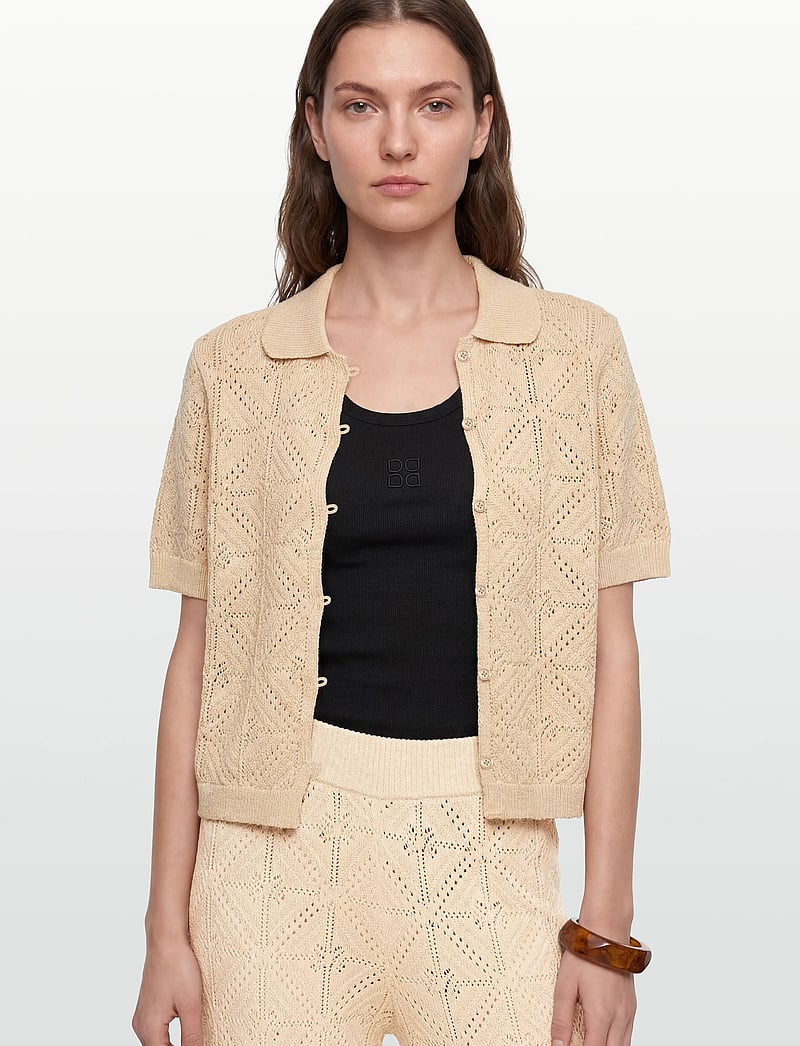 nué notes - Anaco Shirt - short-sleeved shirts - 104 beige - 3