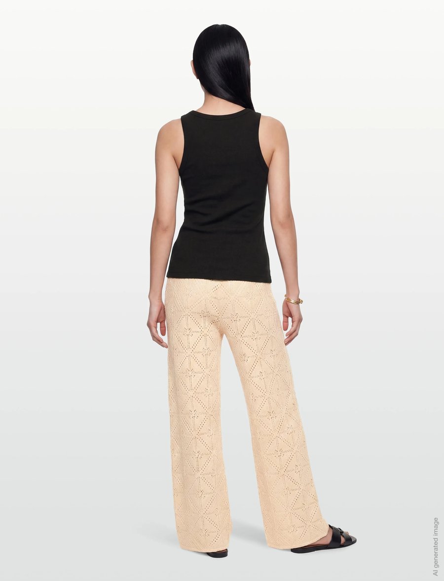 nué notes - Porlamar Pants - hosen mit weitem bein - 104 beige - 4
