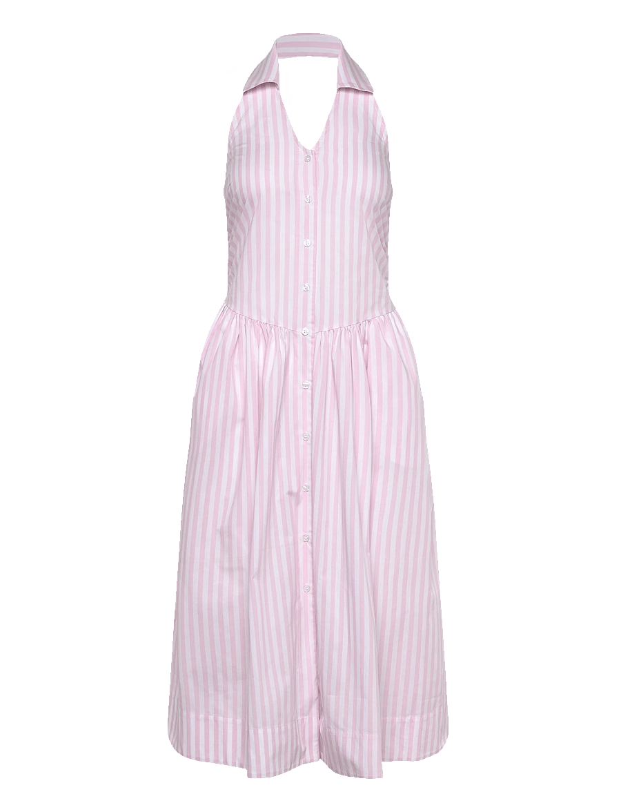 nué notes - Guanta Dress - midikleider - 380 pink stripe - 1