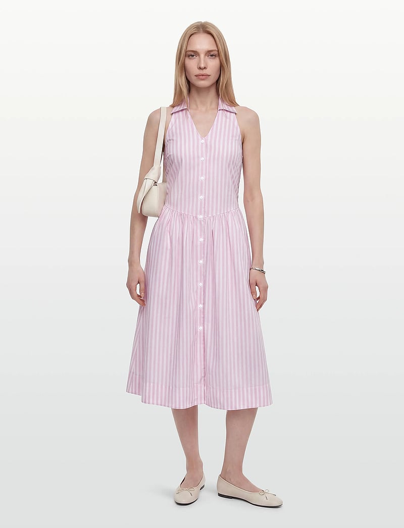 nué notes - Guanta Dress - midiklänningar - 380 pink stripe - 0