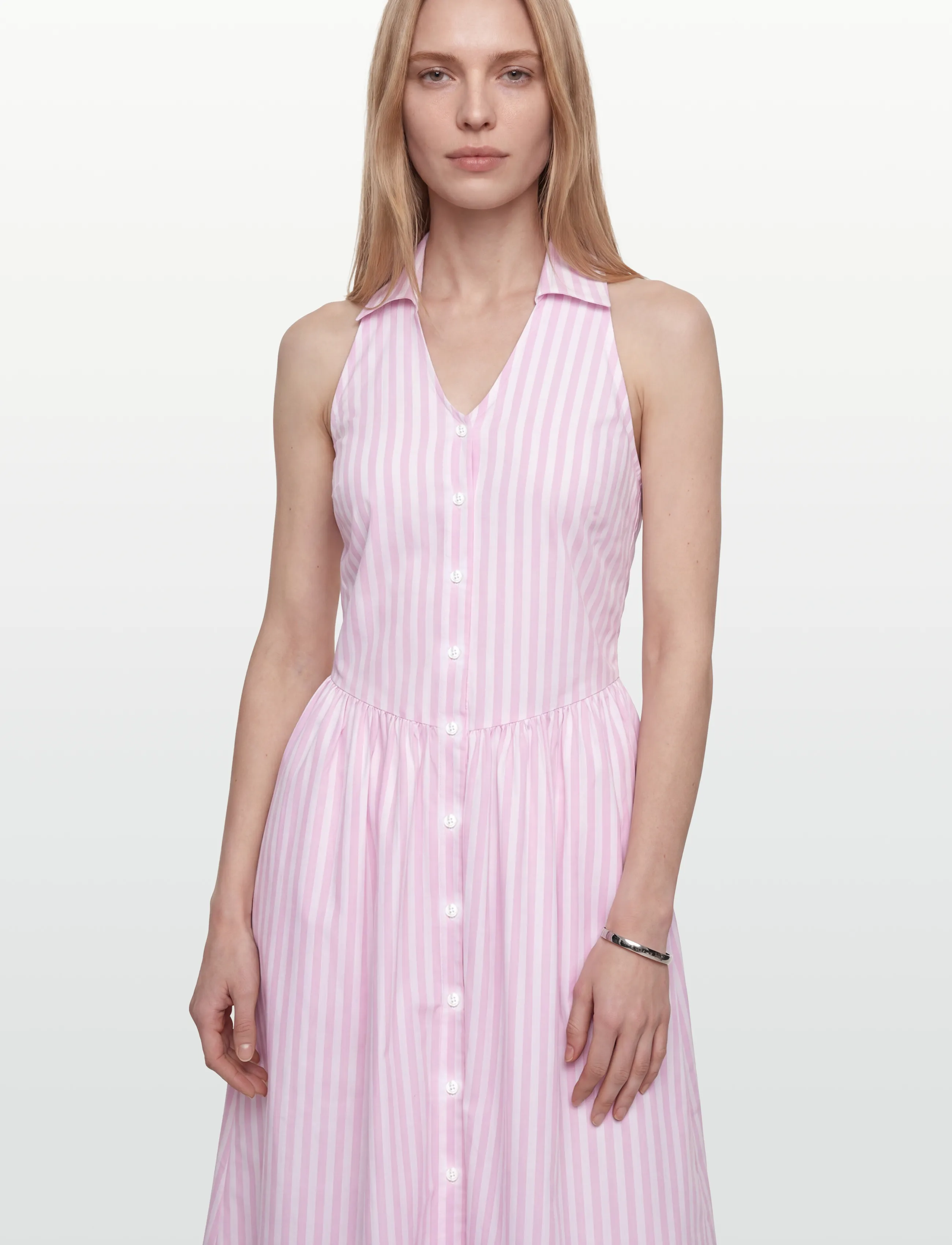 nué notes - Guanta Dress - midikleider - 380 pink stripe - 3