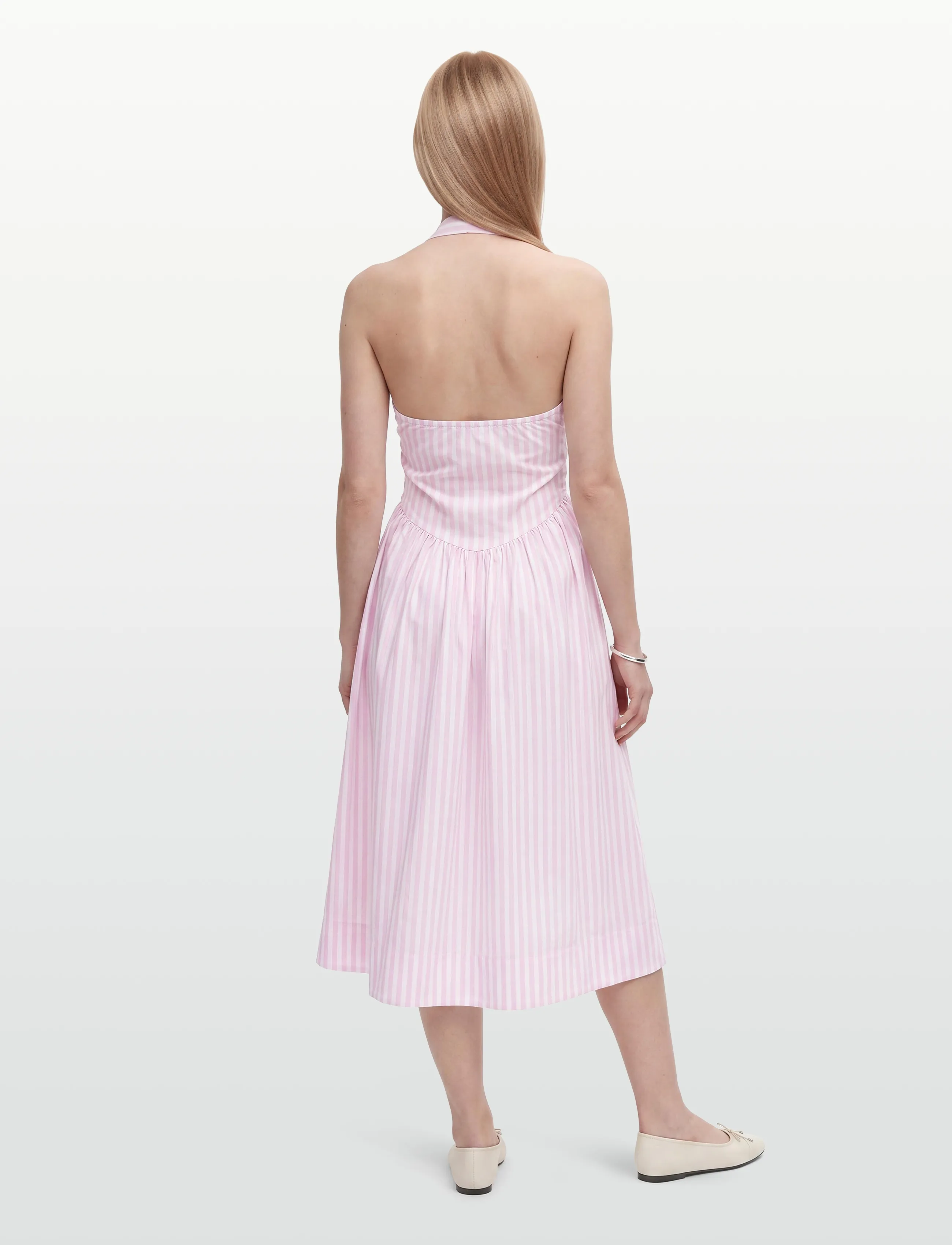 nué notes - Guanta Dress - midikleider - 380 pink stripe - 4