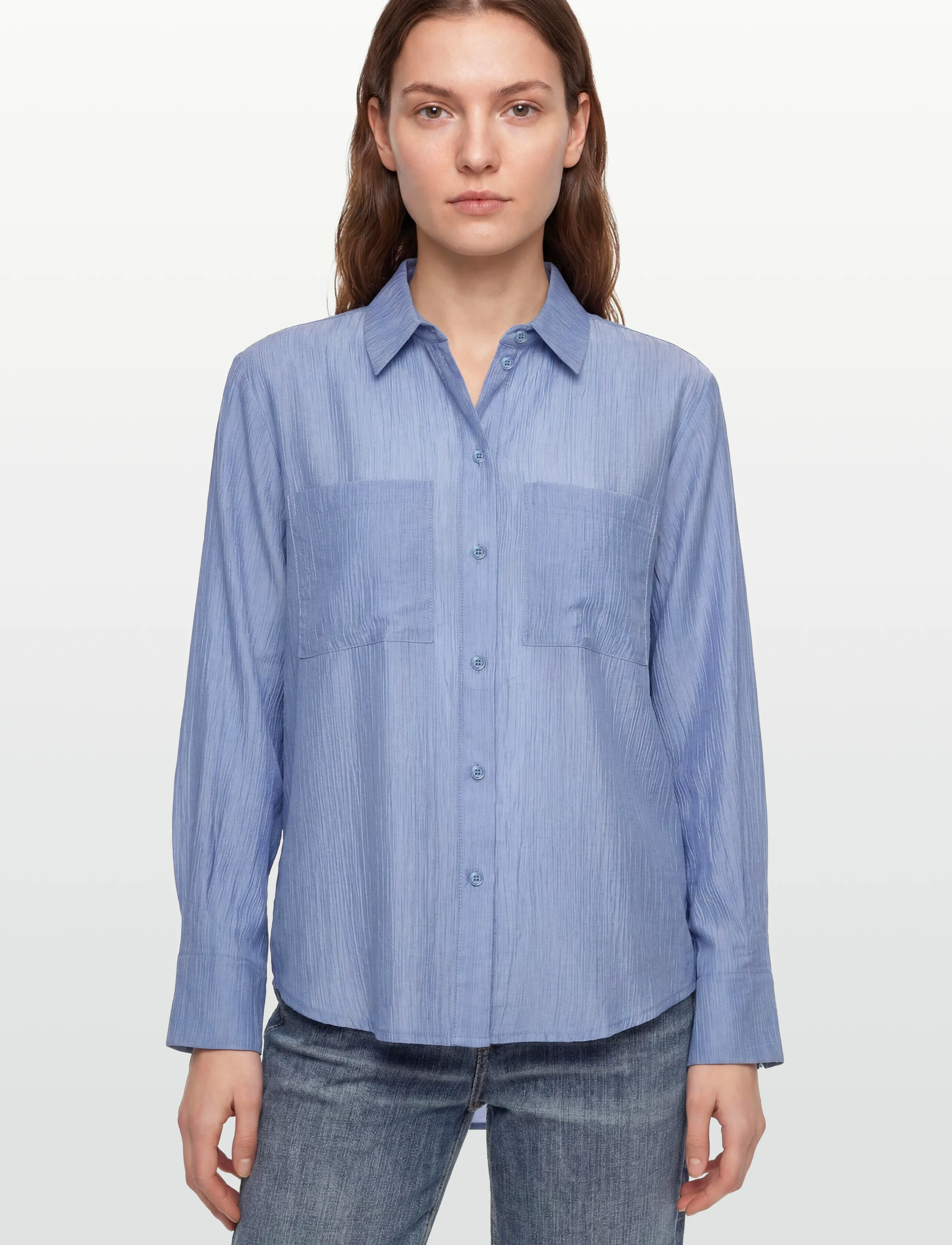 nué notes - Zuata Shirt - långärmade skjortor - 467 sky blue - 3