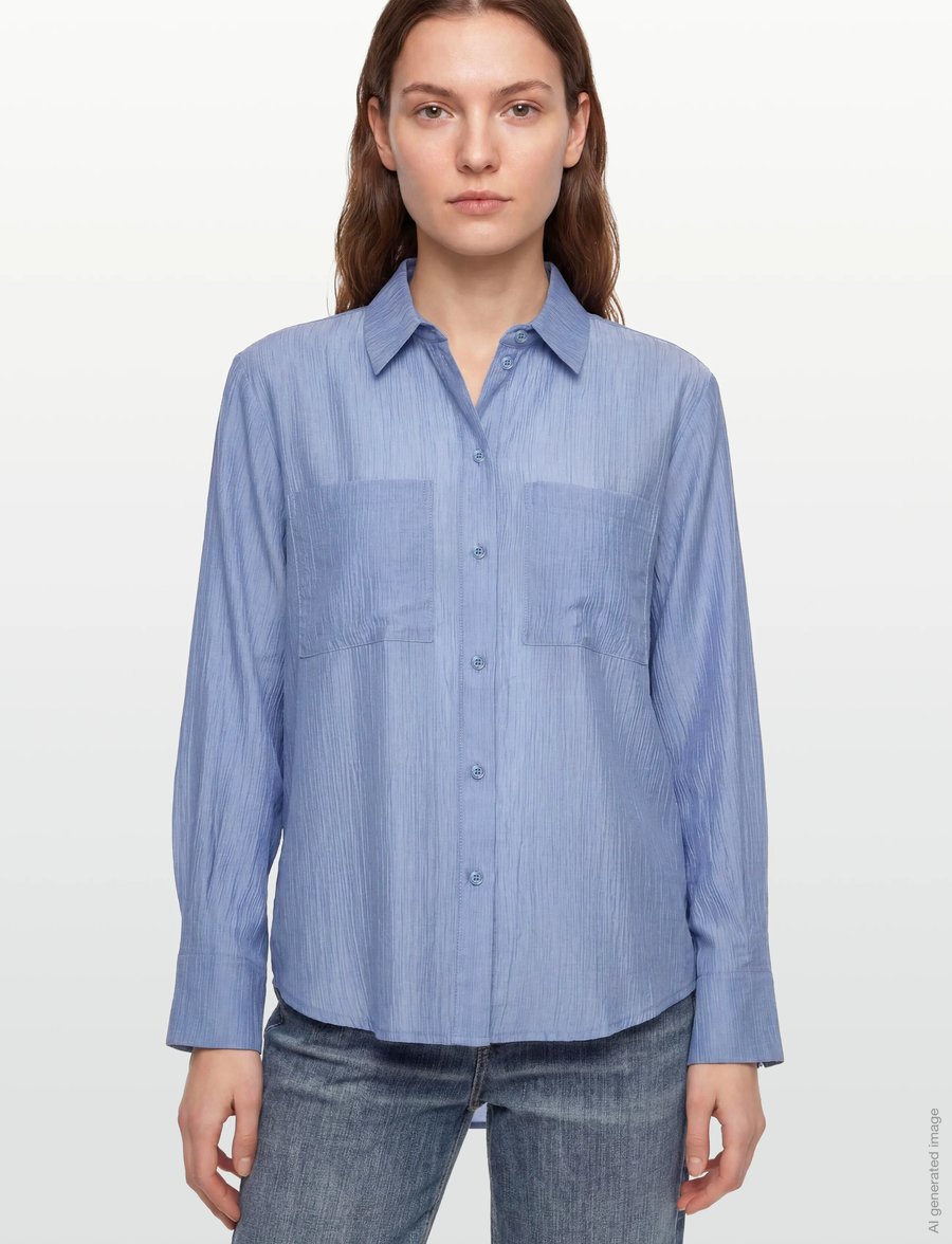 nué notes - Zuata Shirt - långärmade skjortor - 467 sky blue - 3