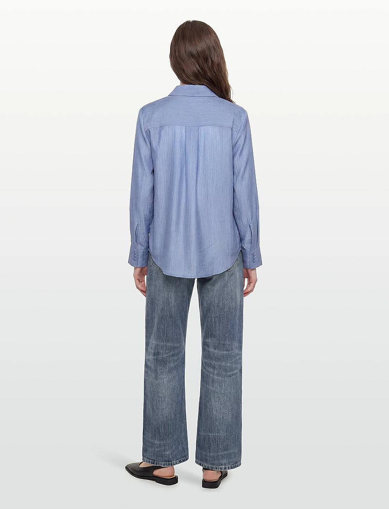 nué notes - Zuata Shirt - langærmede skjorter - 467 sky blue - 4