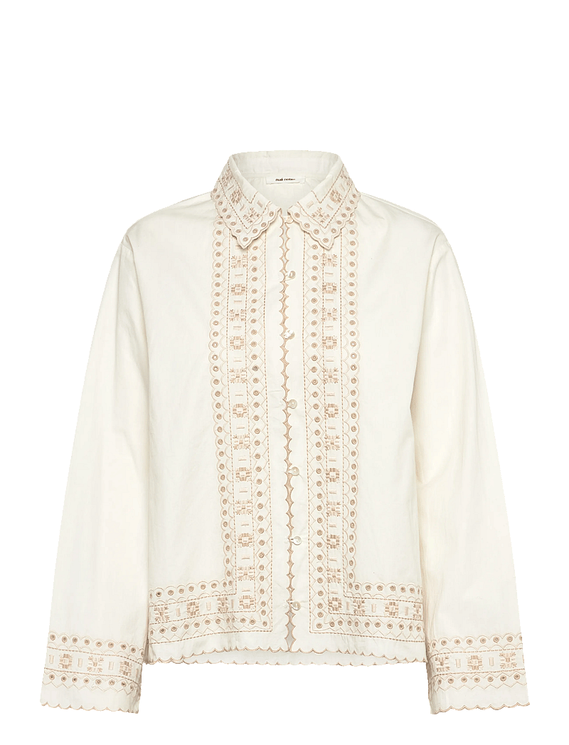 nué notes - Rubio Shirt - pikkade varrukatega särgid - 007 egret - 1
