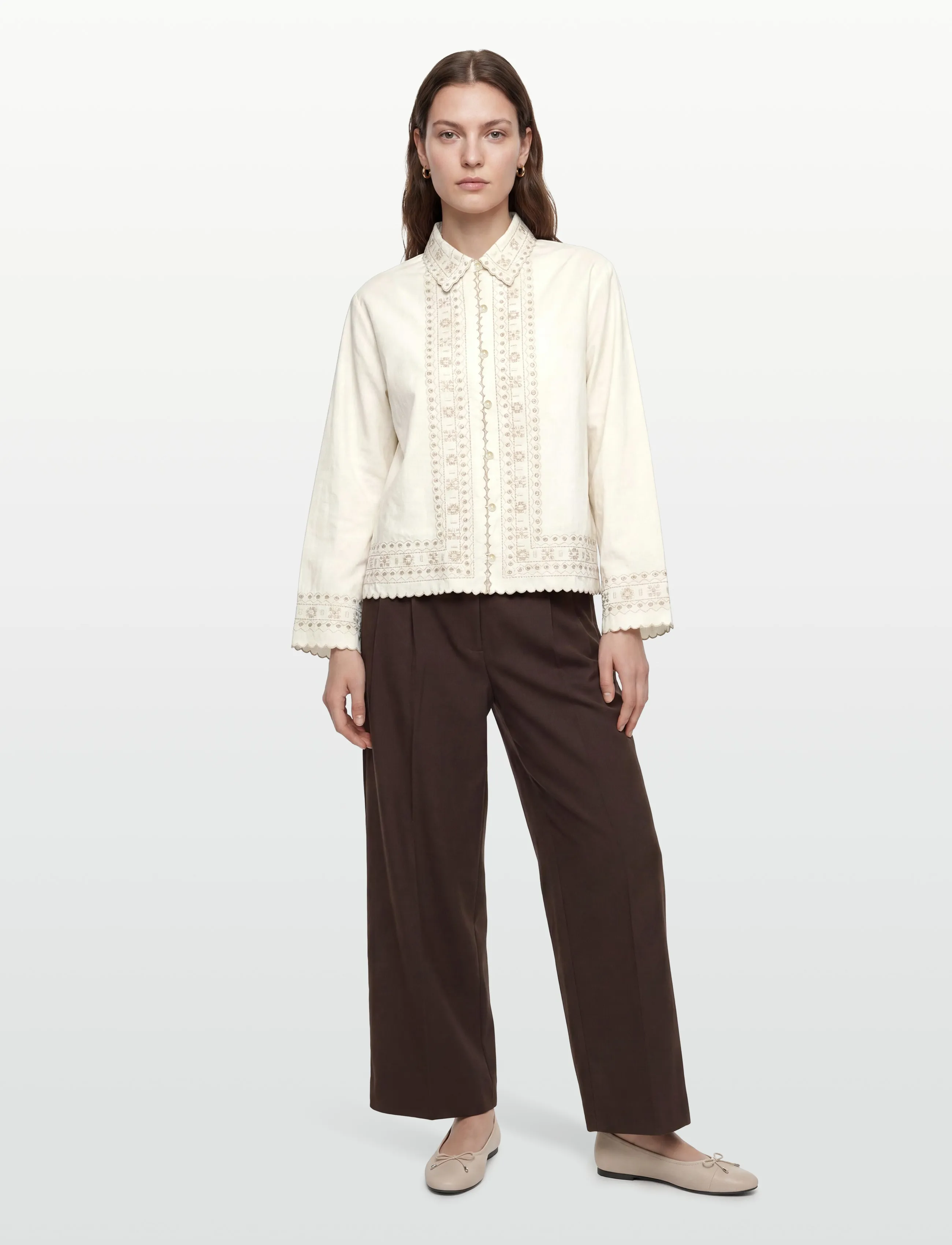 nué notes Rubio Shirt, 34, Cream, Skjorter > Langærmede, Dame