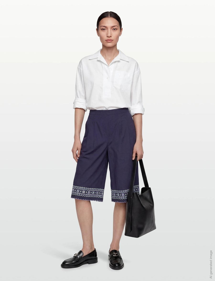 nué notes - Giza Shorts - lühikesed vabaajapüksid - 499 navy - 0