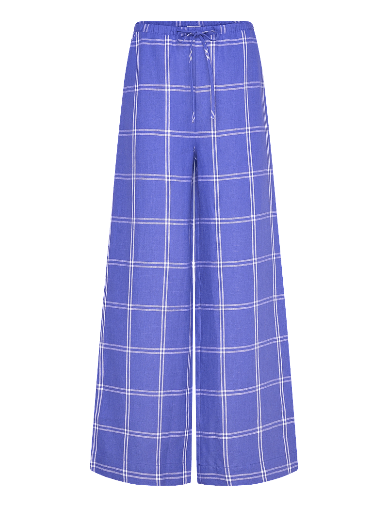 nué notes - Smithtown Pants - leinenhosen - 567 baja blue - 1