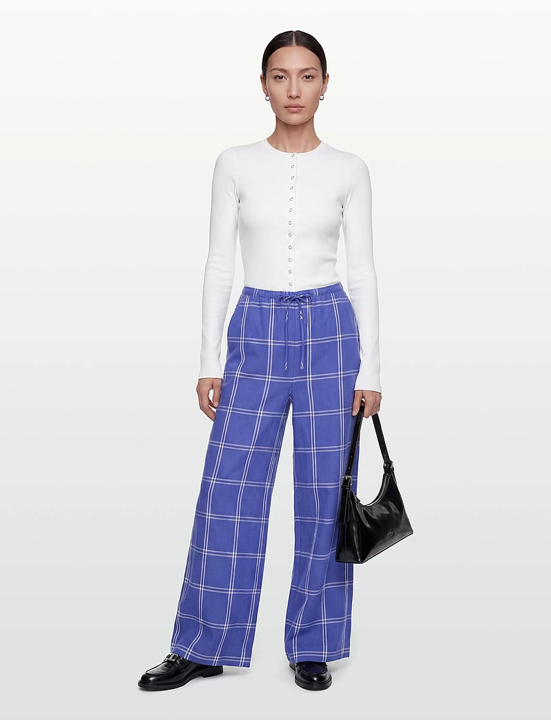 nué notes - Smithtown Pants - leinenhosen - 567 baja blue - 0