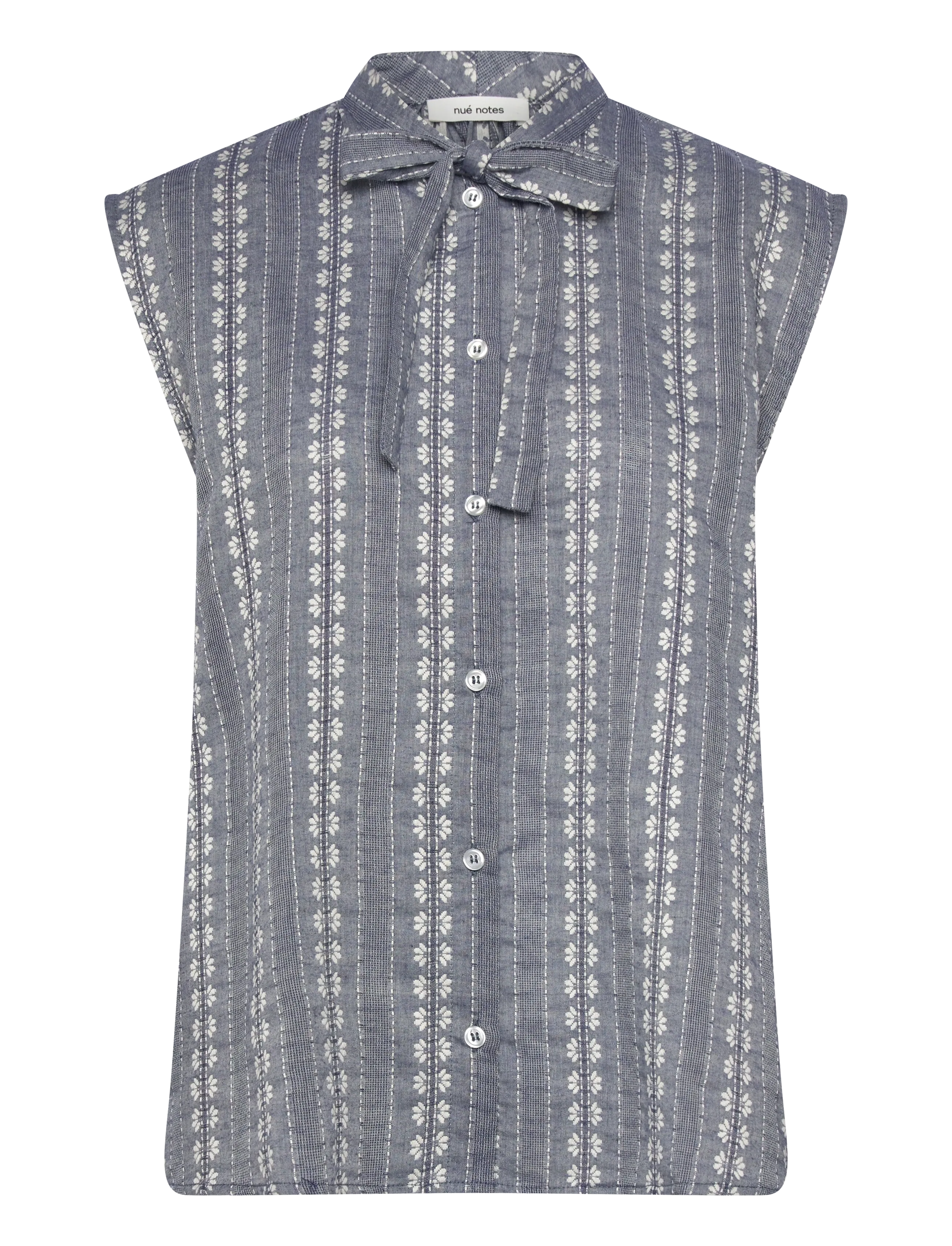 nué notes Benicia Shirt - Bluser - 923 CHAMBRAY STRIPE / blue