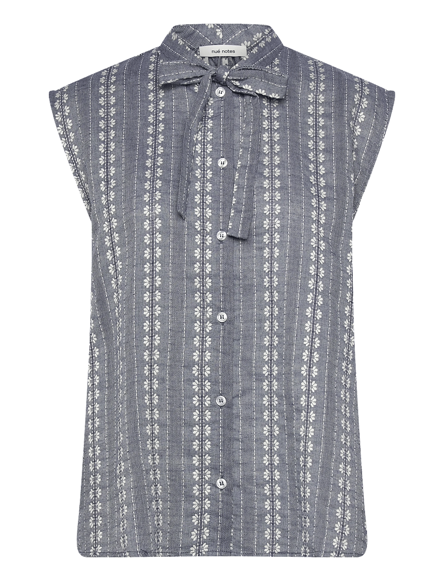 nué notes - Benicia Shirt - Ärmellose blusen - 923 chambray stripe - 1