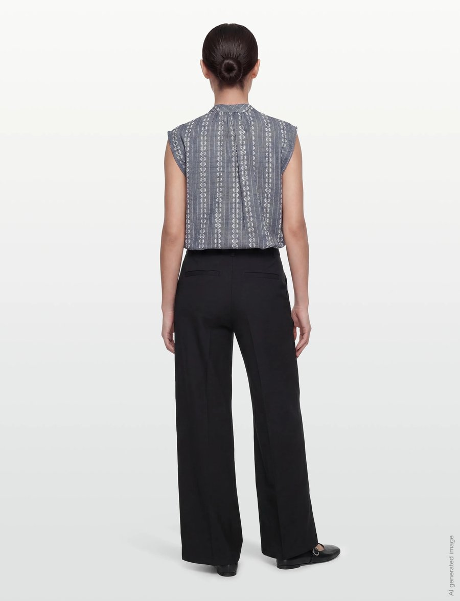 nué notes - Benicia Shirt - Ärmellose blusen - 923 chambray stripe - 4