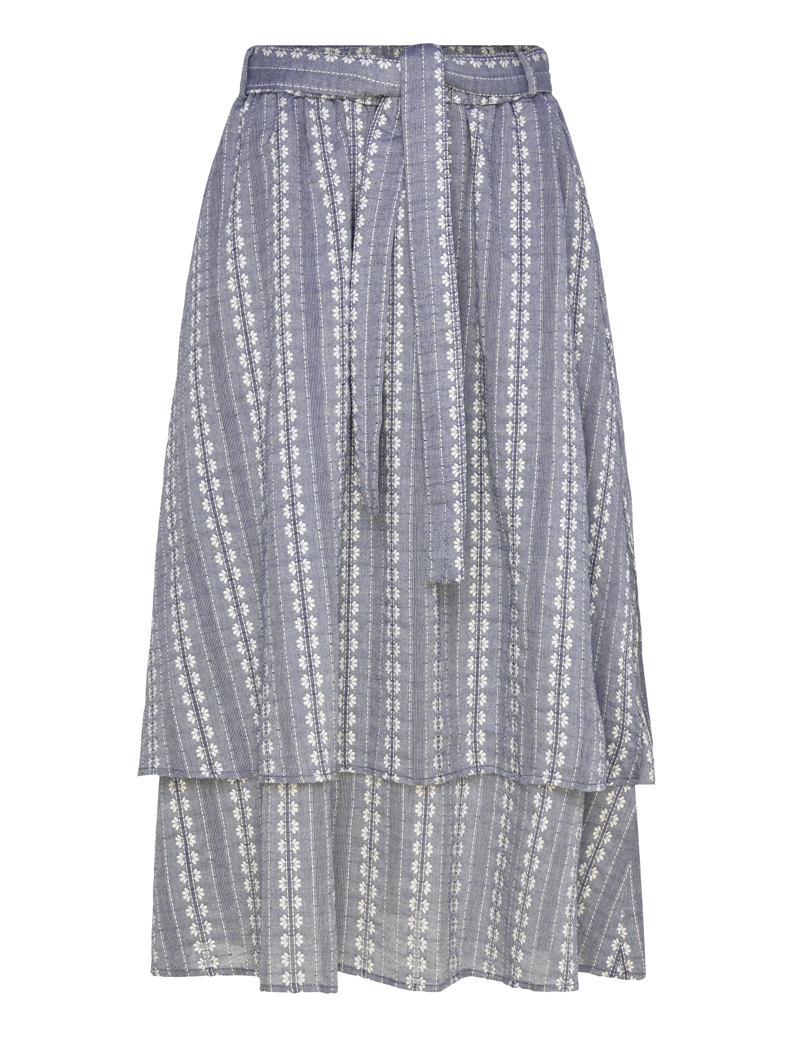 nué notes Clayton Skirt - nué notes - 923 CHAMBRAY STRIPE / blue