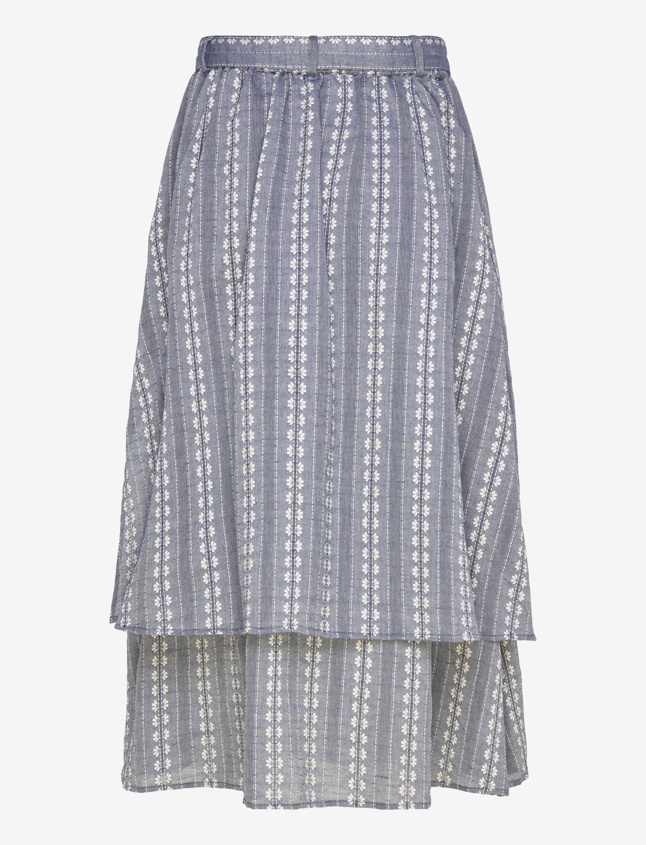 nué notes - Clayton Skirt - midiseelikud - 923 chambray stripe - 1