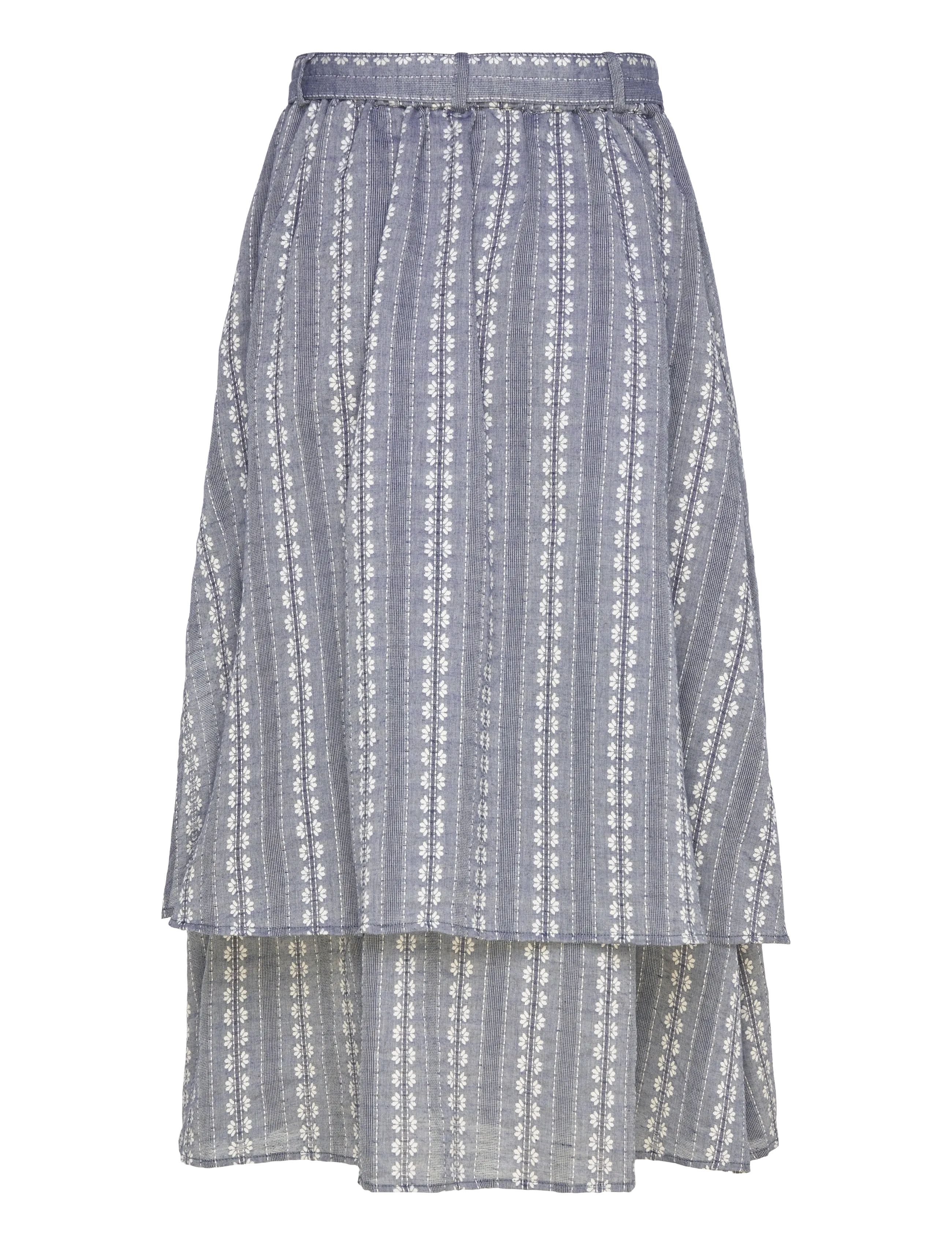 nué notes - Clayton Skirt - vidutinio ilgio sijonai - 923 chambray stripe - 2
