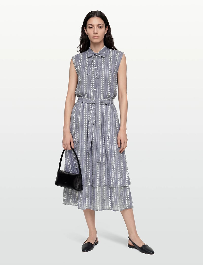 nué notes - Clayton Skirt - midi nederdele - 923 chambray stripe - 0