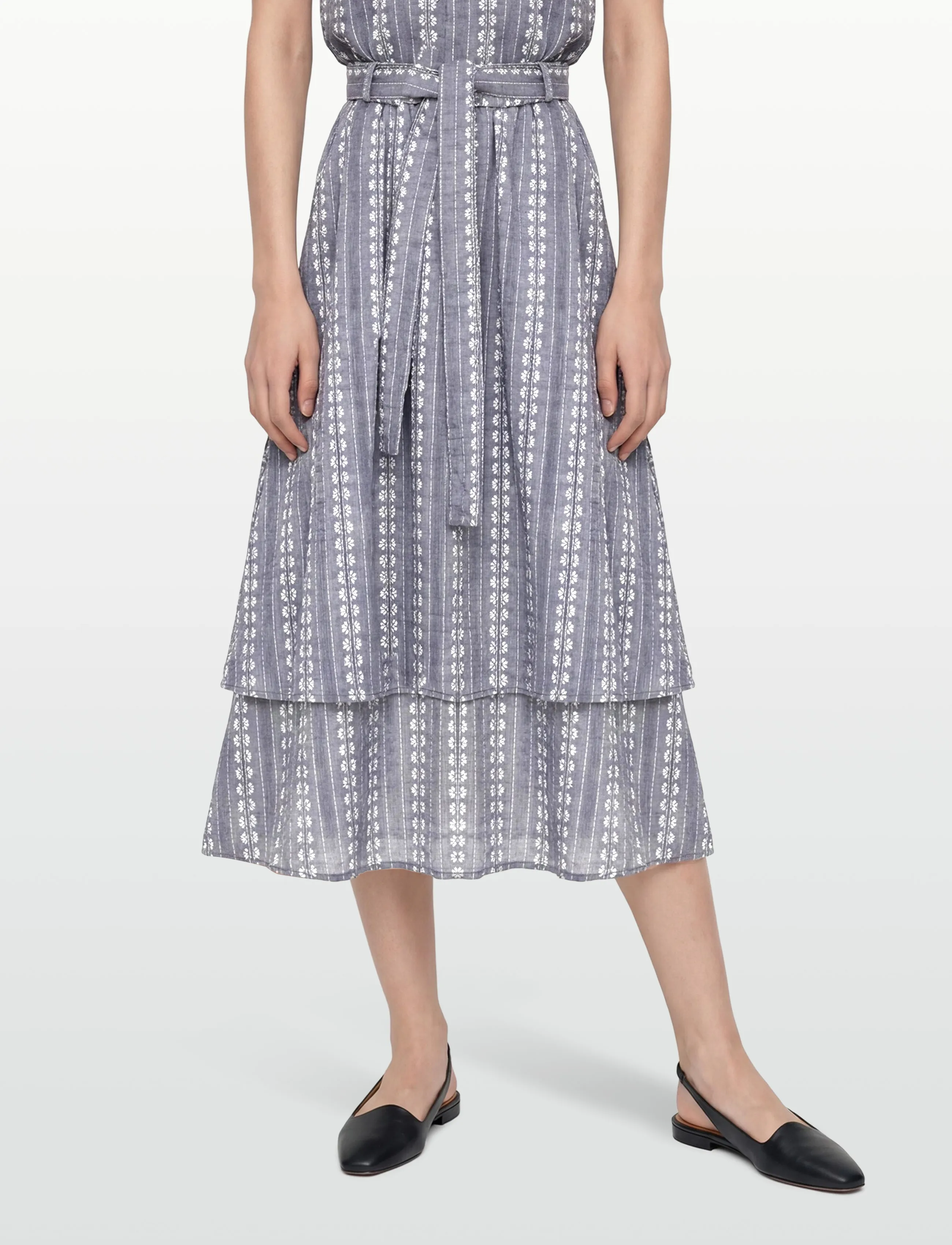 nué notes - Clayton Skirt - vidutinio ilgio sijonai - 923 chambray stripe - 3