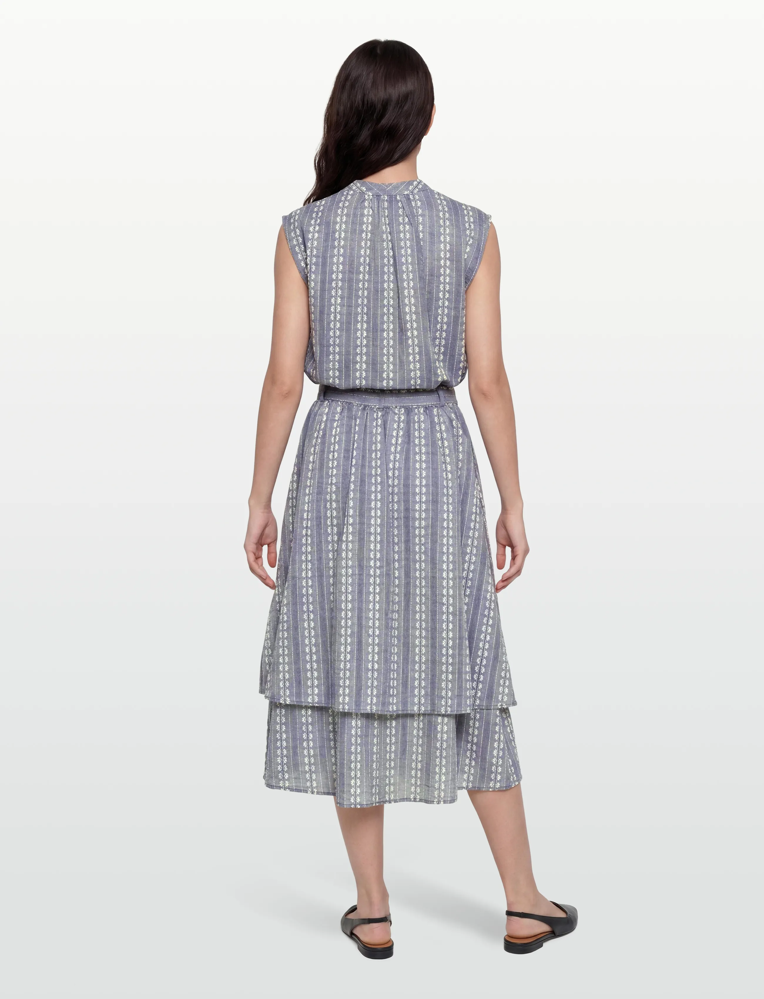nué notes - Clayton Skirt - vidutinio ilgio sijonai - 923 chambray stripe - 4