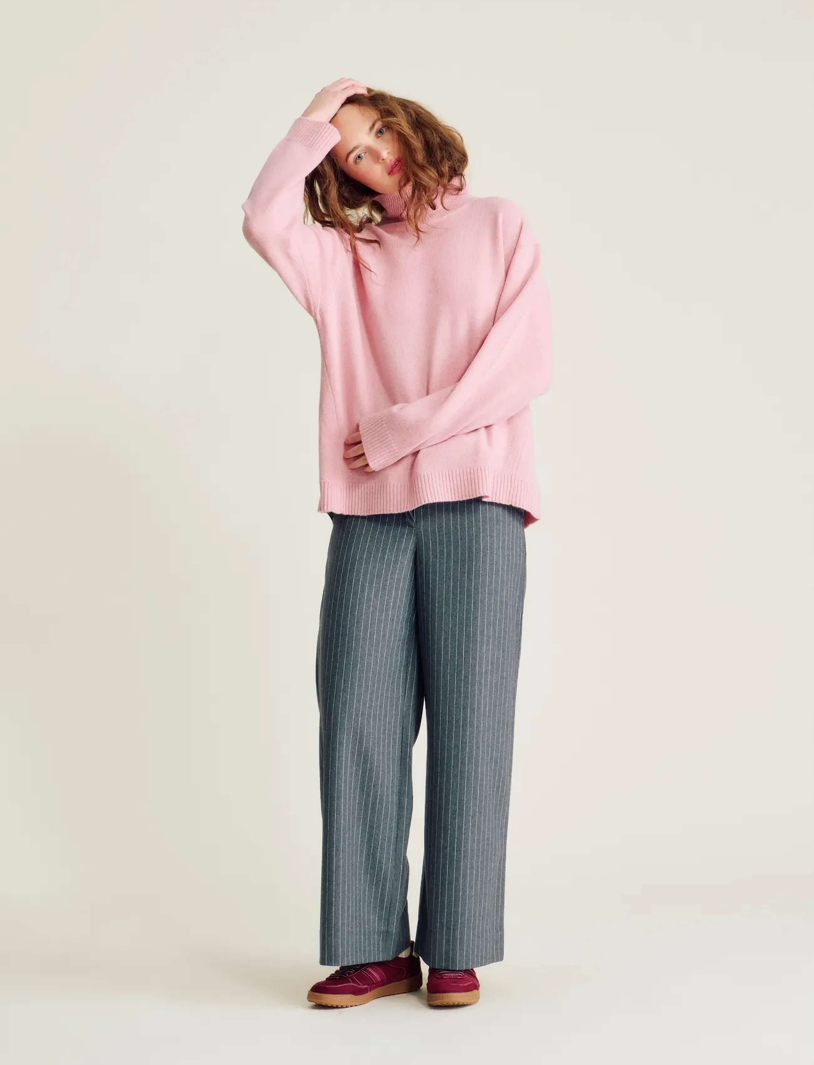 nué notes Jace Turtleneck, Kvinder, Turtleneck Sweater, Lyserød, Str: XS
