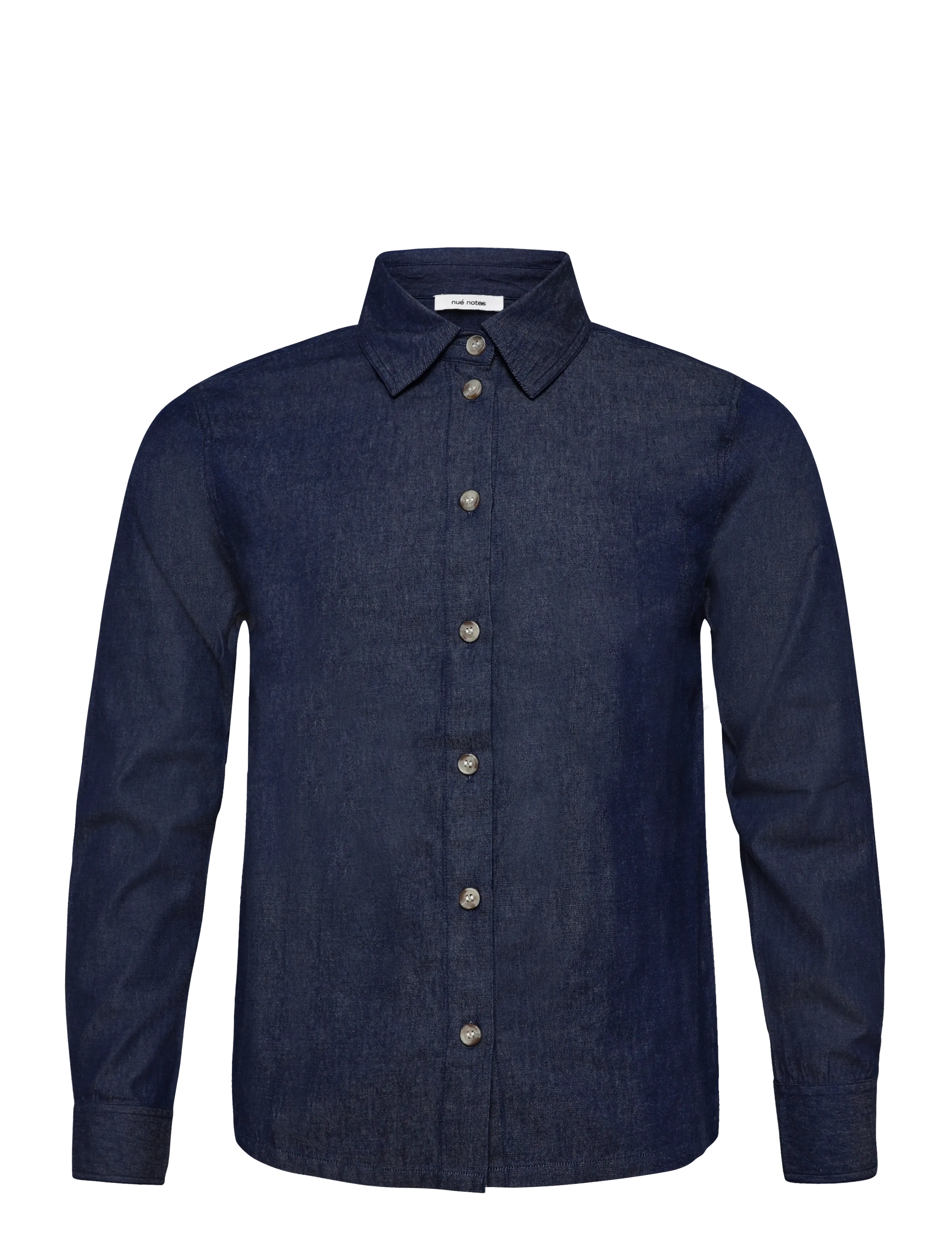 nué notes - Vinstra Shirt - jeanshemden - 563 desaturated denim - 1