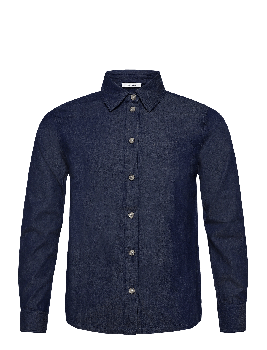 nué notes - Vinstra Shirt - jeanshemden - 563 desaturated denim - 1