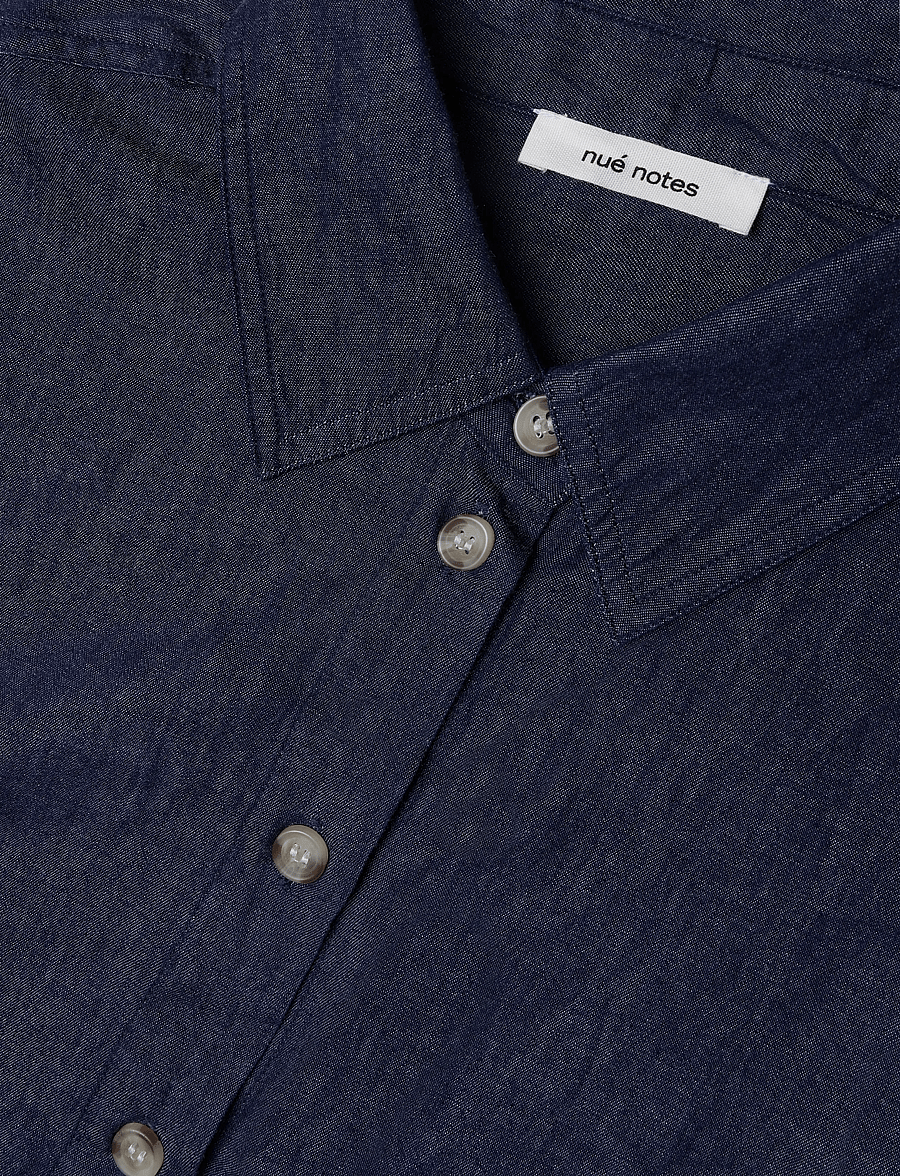 nué notes - Vinstra Shirt - jeanshemden - 563 desaturated denim - 3
