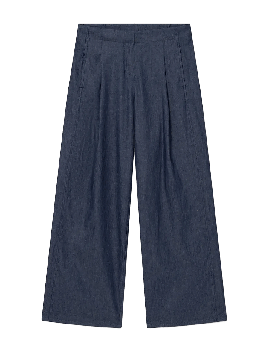 nué notes - Rauma Pants - hosen mit weitem bein - 563 desaturated denim - 1