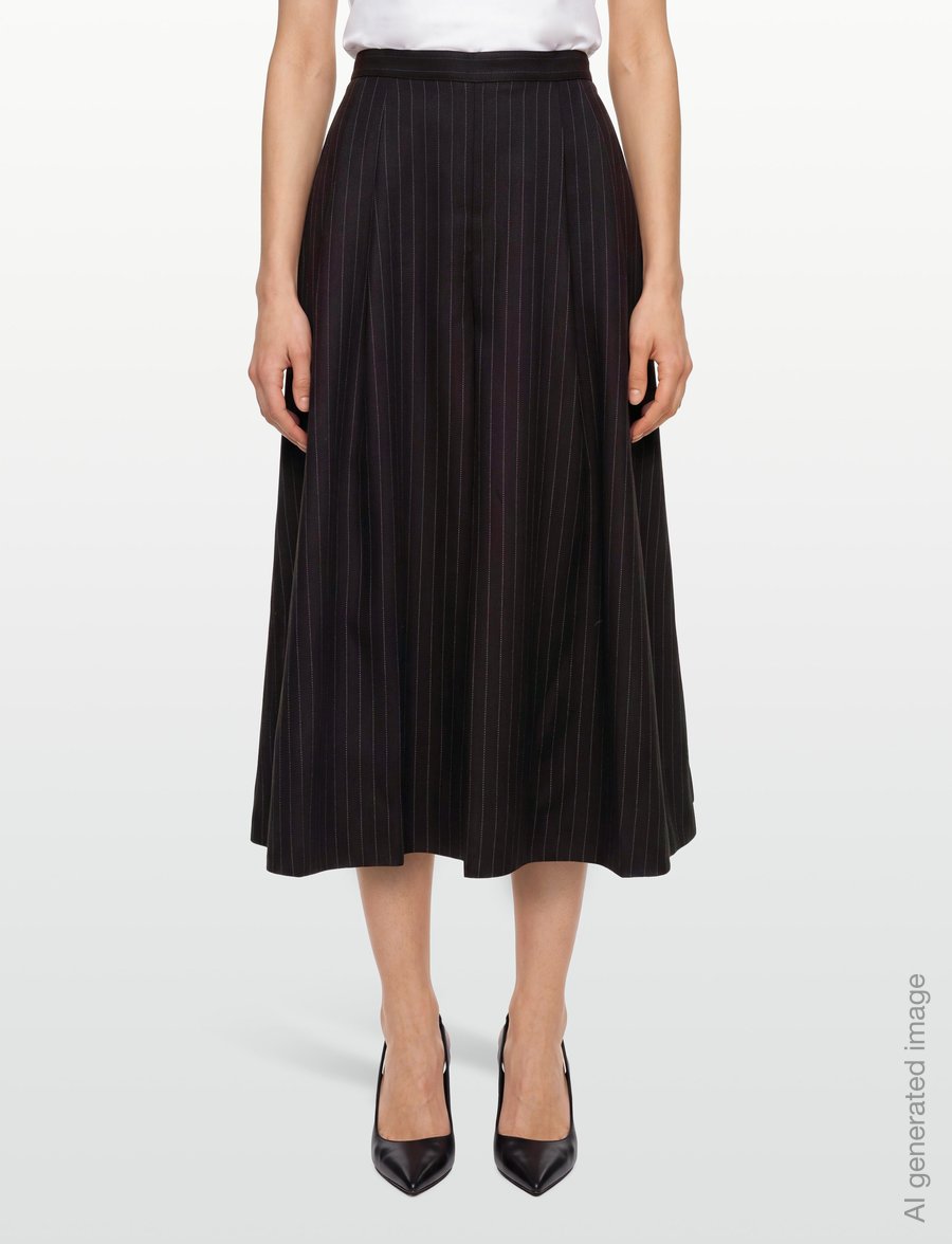 nué notes - Tornio Pants - culottes - 767 dark brown stripe - 3
