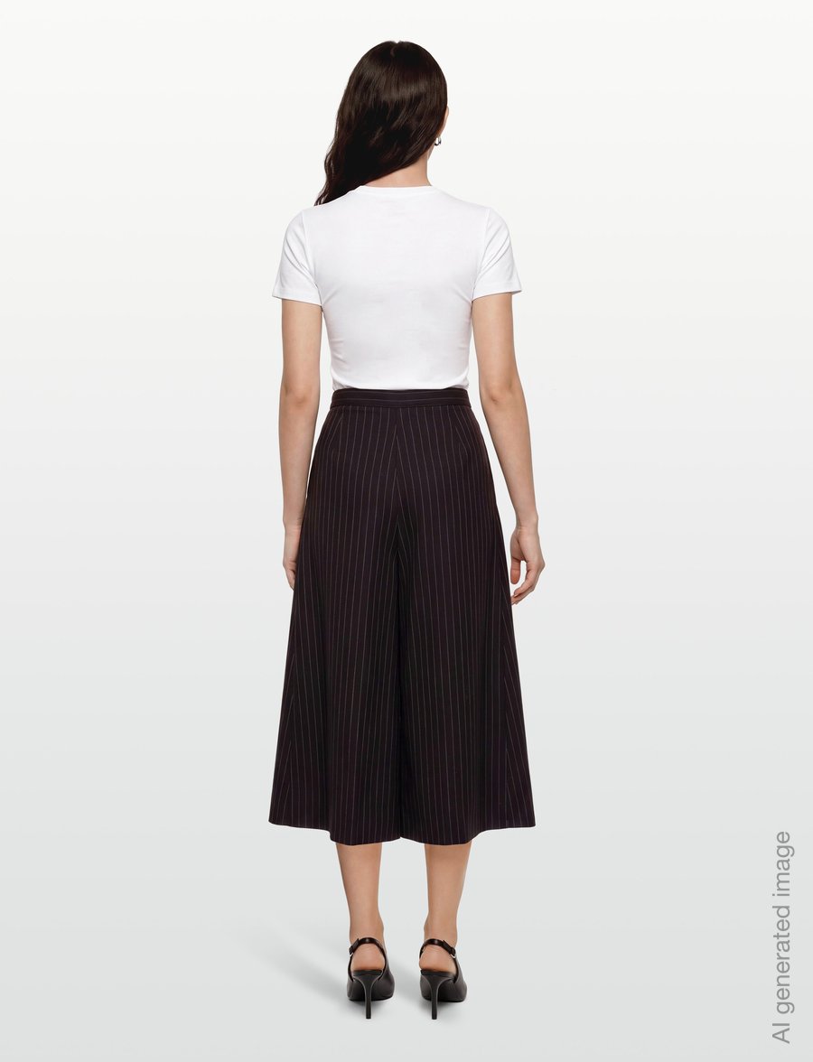 nué notes - Tornio Pants - culottes - 767 dark brown stripe - 4