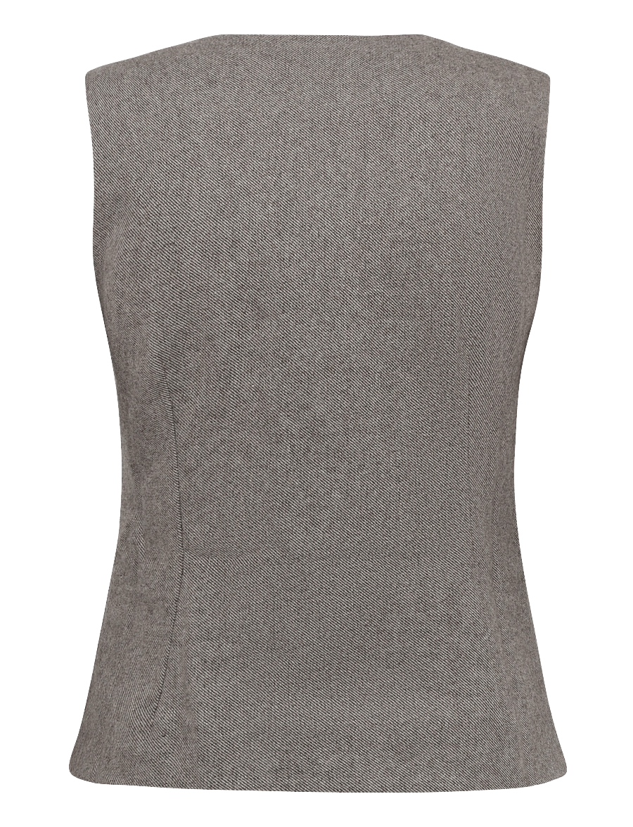 nué notes - Nicolet Vest - kostymvästar - 803 brown melange - 2