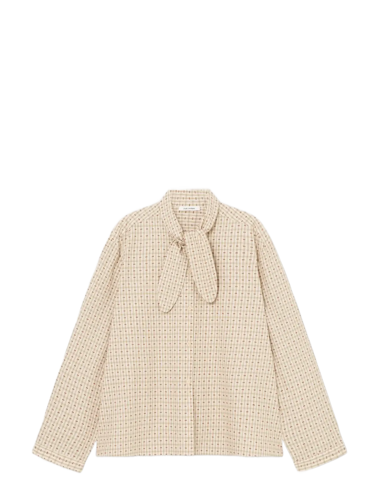 nué notes Valdez Shirt - Kläder - 186 BOOKSHOP CHECK / cream