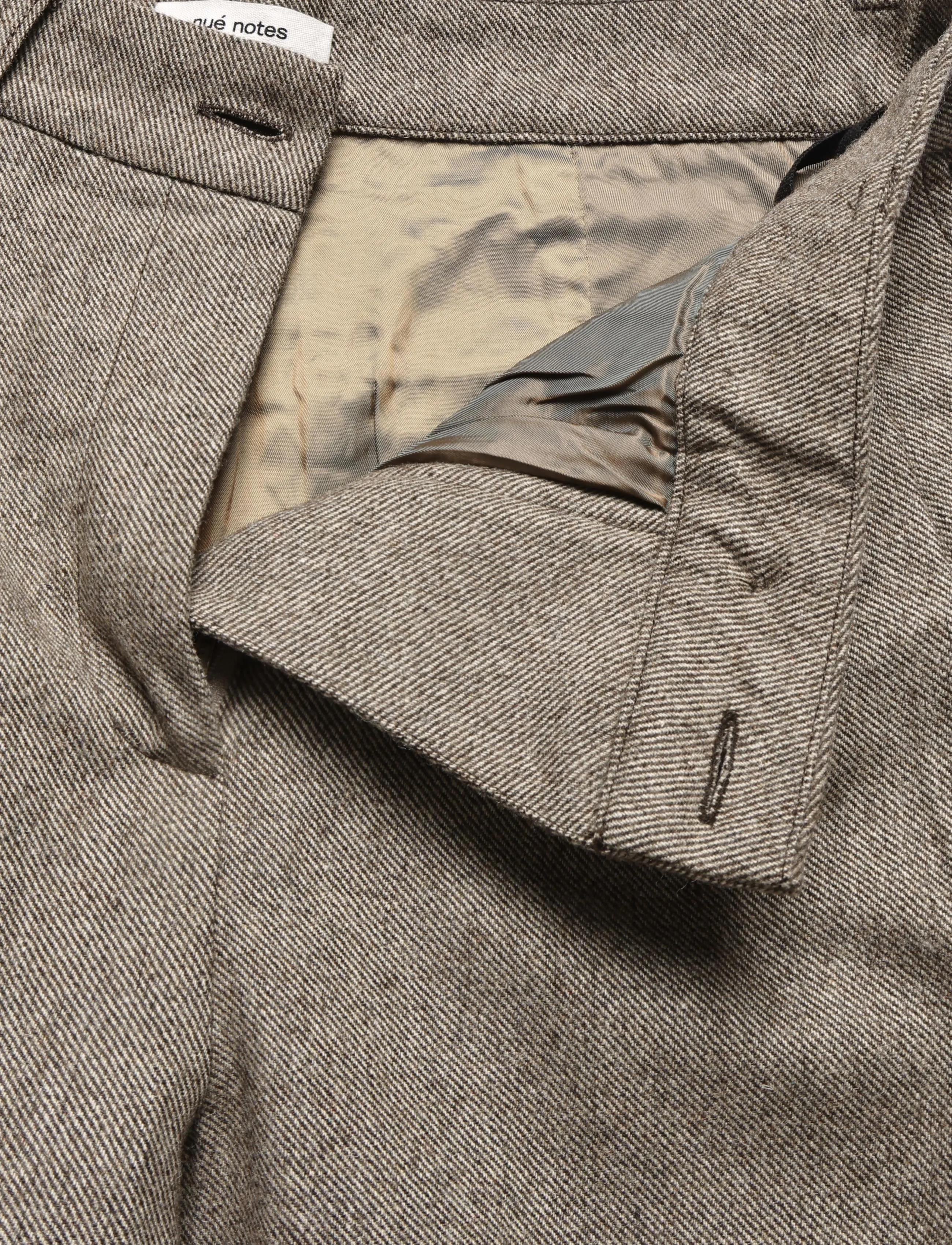 nué notes - Andy Pants - hosen mit weitem bein - 803 brown melange - 4