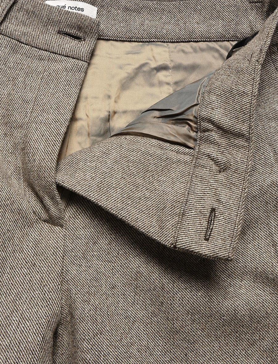 nué notes - Andy Pants - hosen mit weitem bein - 803 brown melange - 4