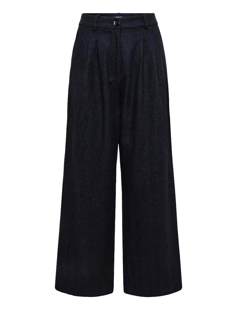 nué notes - Andy Pants - hosen mit weitem bein - 496 navy melange - 1