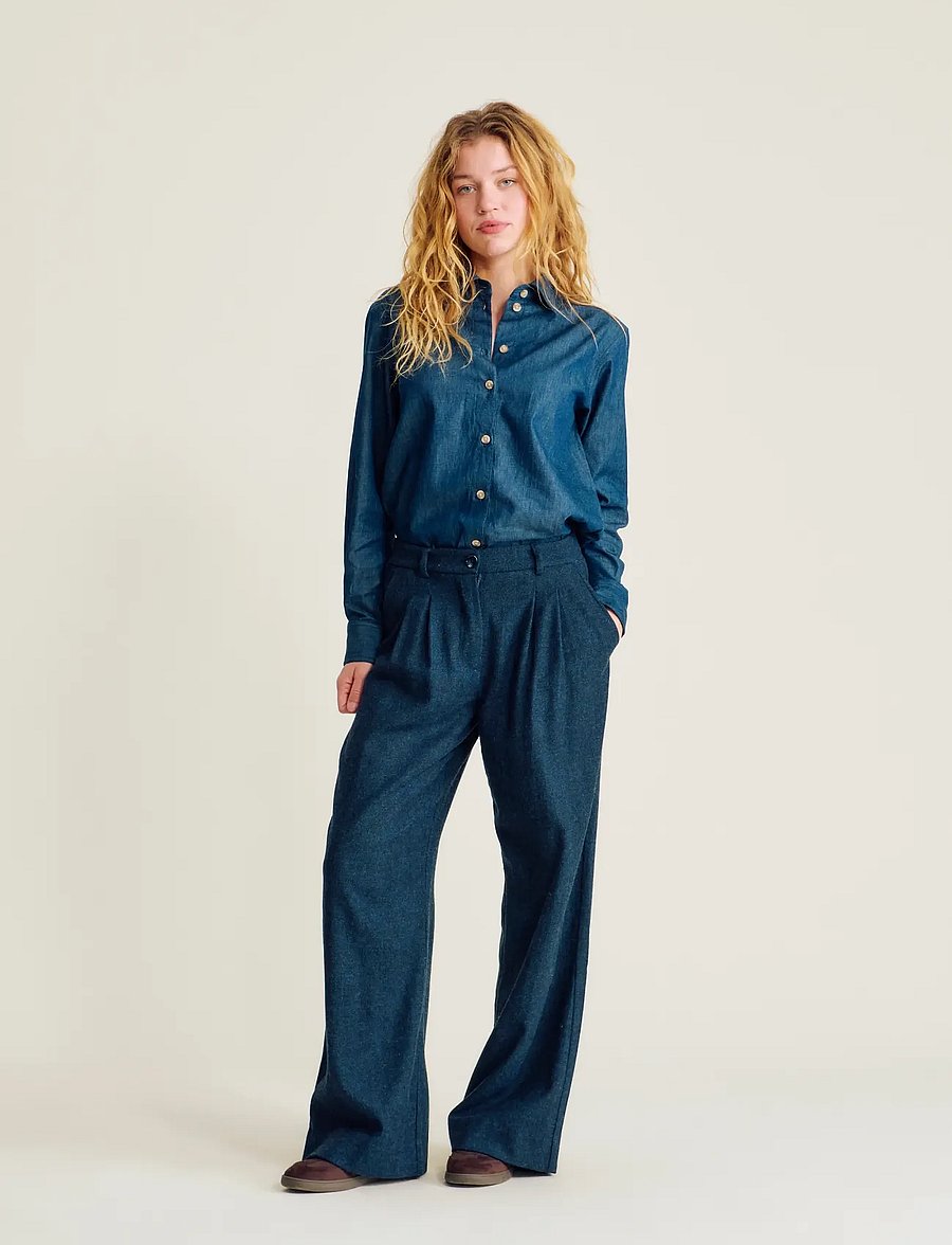 nué notes - Andy Pants - 496 navy melange - 0