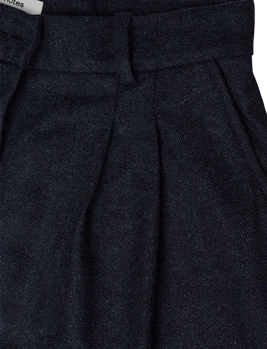 nué notes - Andy Pants - hosen mit weitem bein - 496 navy melange - 3