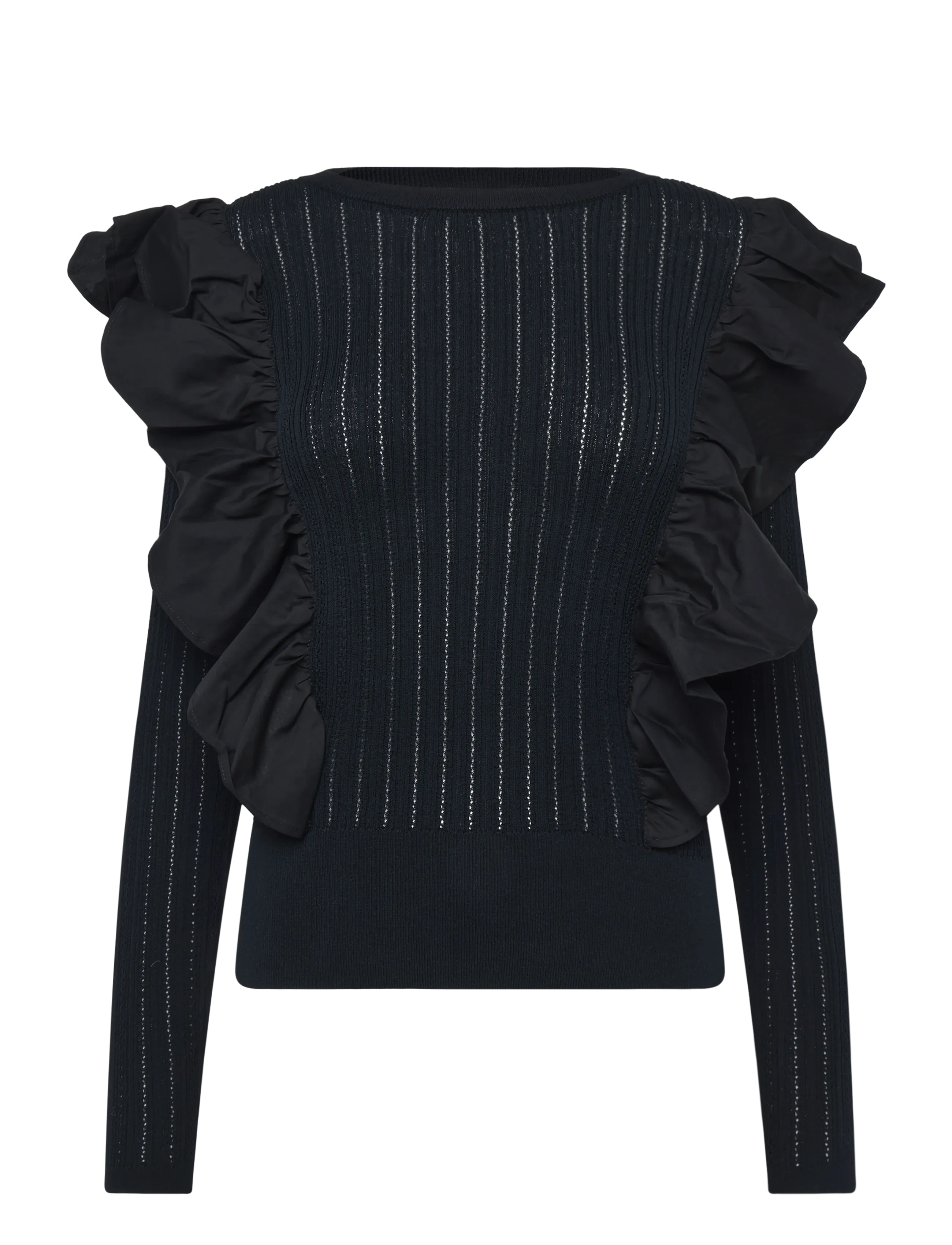 nué notes - Vardo Blouse - long sleeved blouses - 999 black - 1