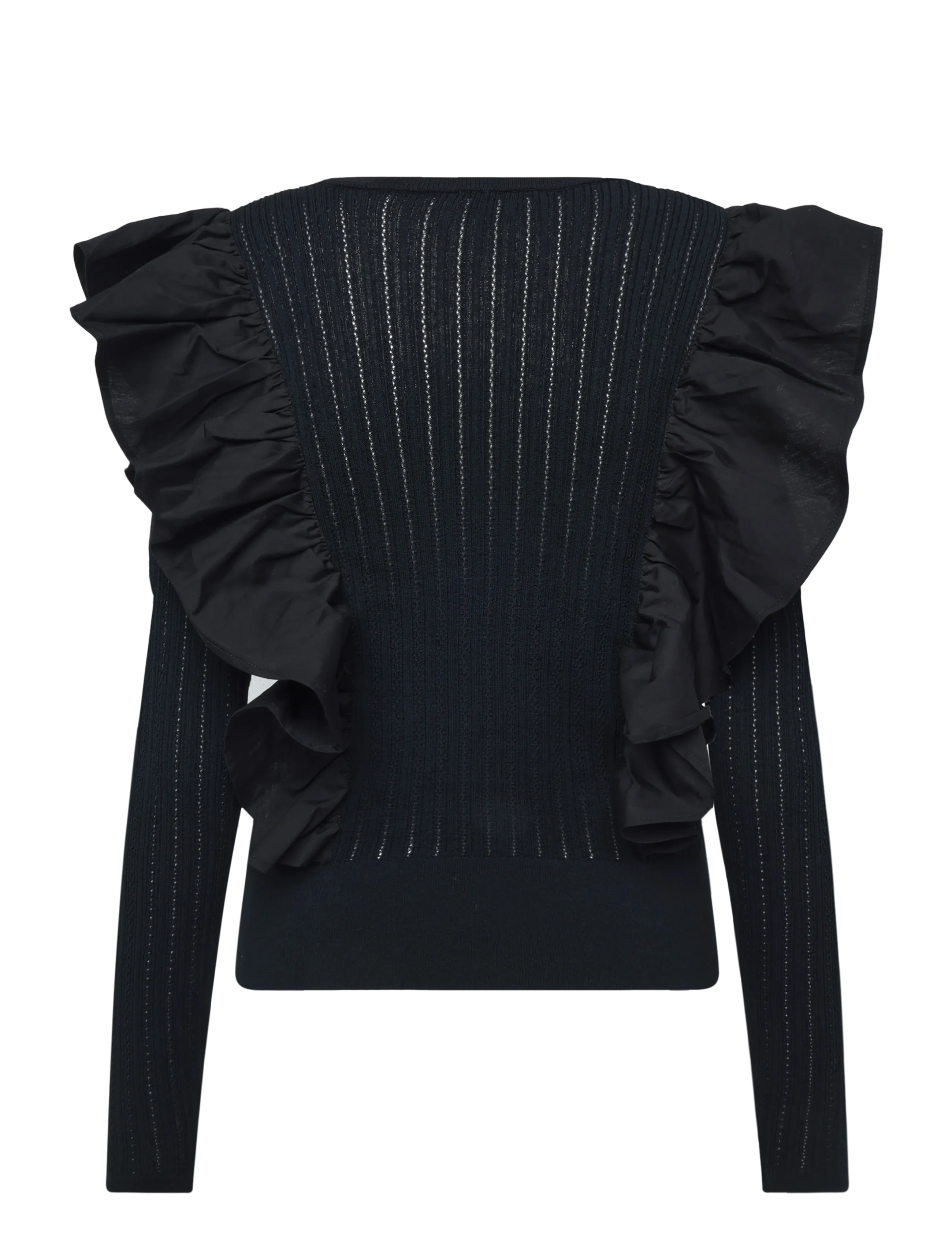 nué notes - Vardo Blouse - long sleeved blouses - 999 black - 2